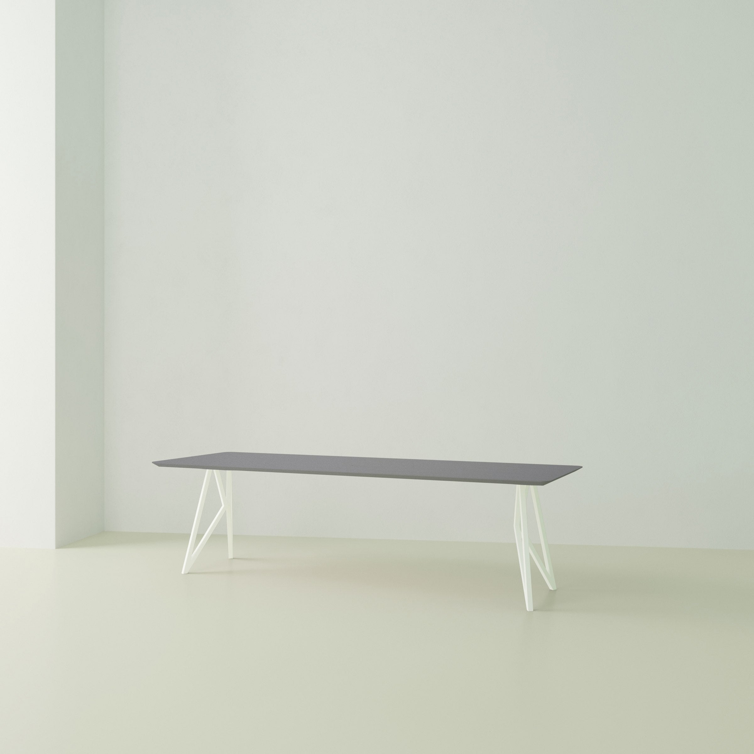 Studio Henk Butterfly tafel HPL verjongd - wit onderstel - alle formaten - Oosterlinck