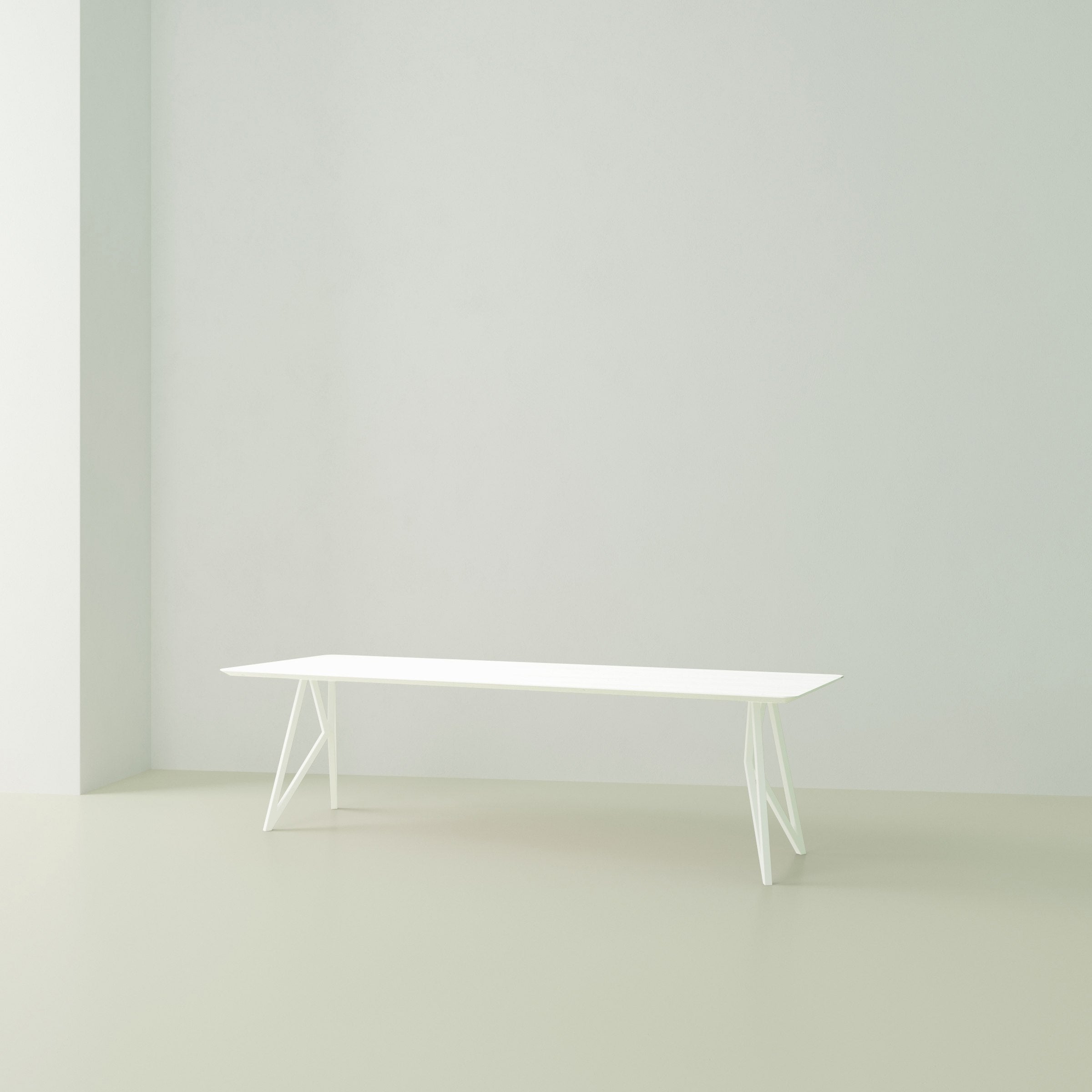 Studio Henk Butterfly tafel HPL verjongd - wit onderstel - alle formaten - Oosterlinck