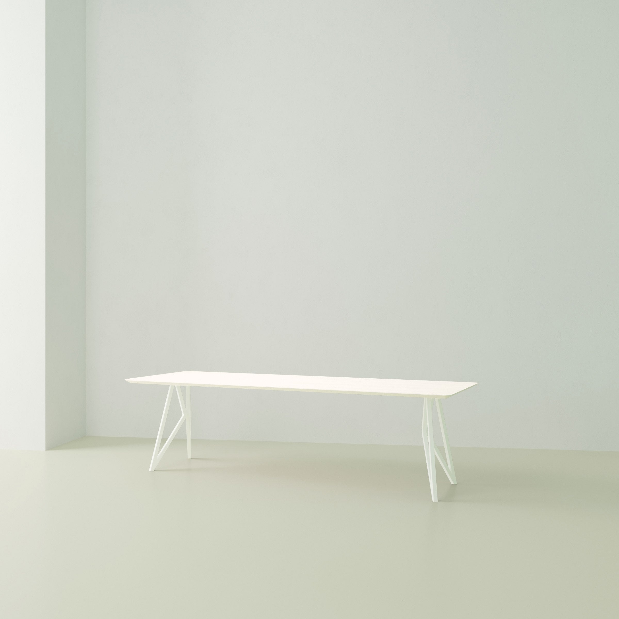 Studio Henk Butterfly tafel HPL verjongd - wit onderstel - alle formaten - Oosterlinck