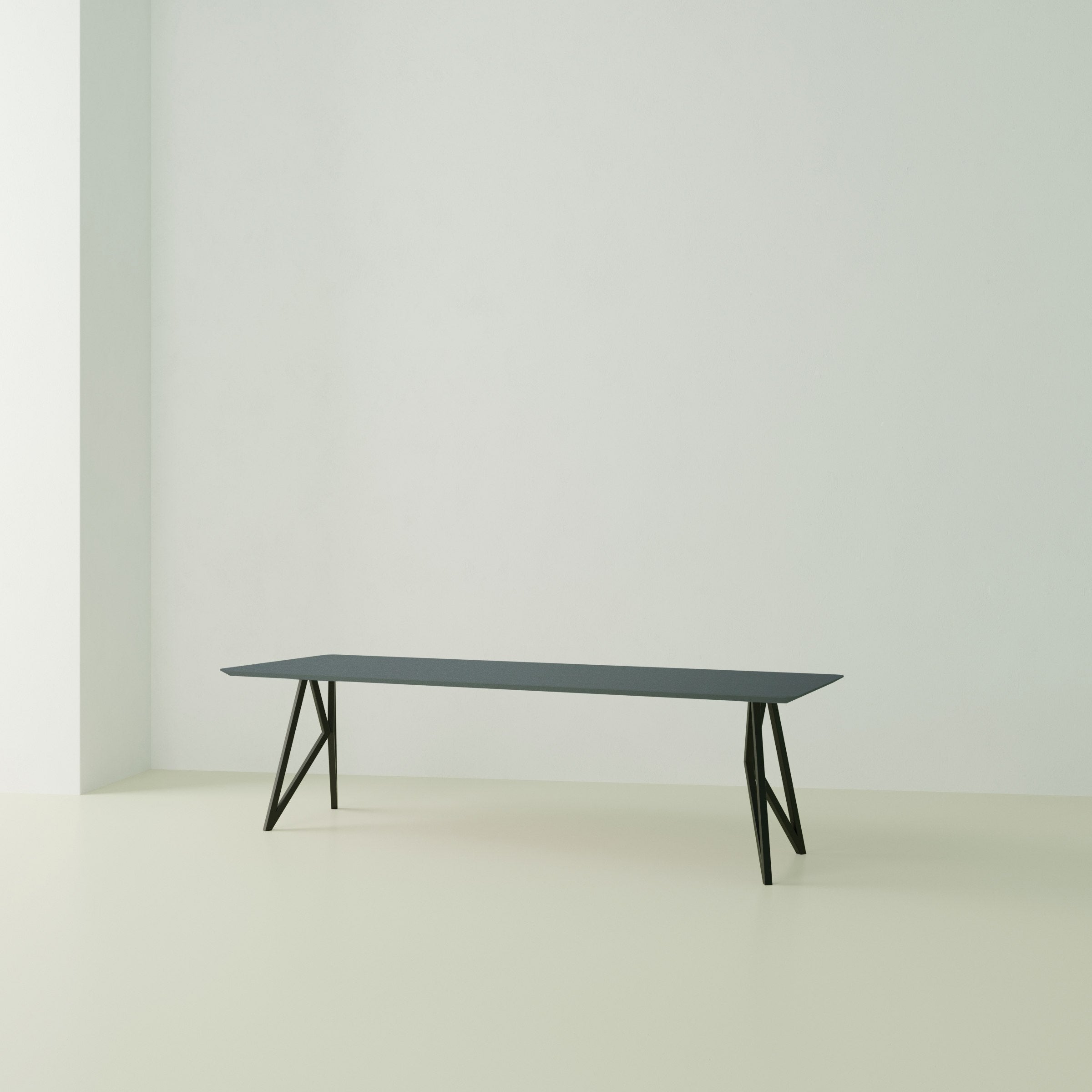 Studio Henk Butterfly tafel HPL verjongd - zwart onderstel - alle formaten - Oosterlinck