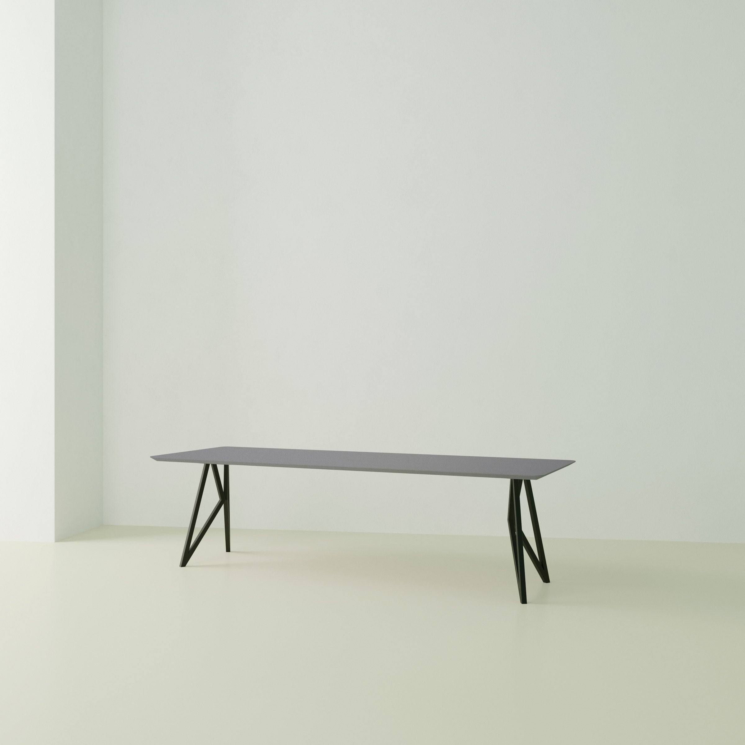 Studio Henk Butterfly tafel HPL verjongd - zwart onderstel - alle formaten - Oosterlinck