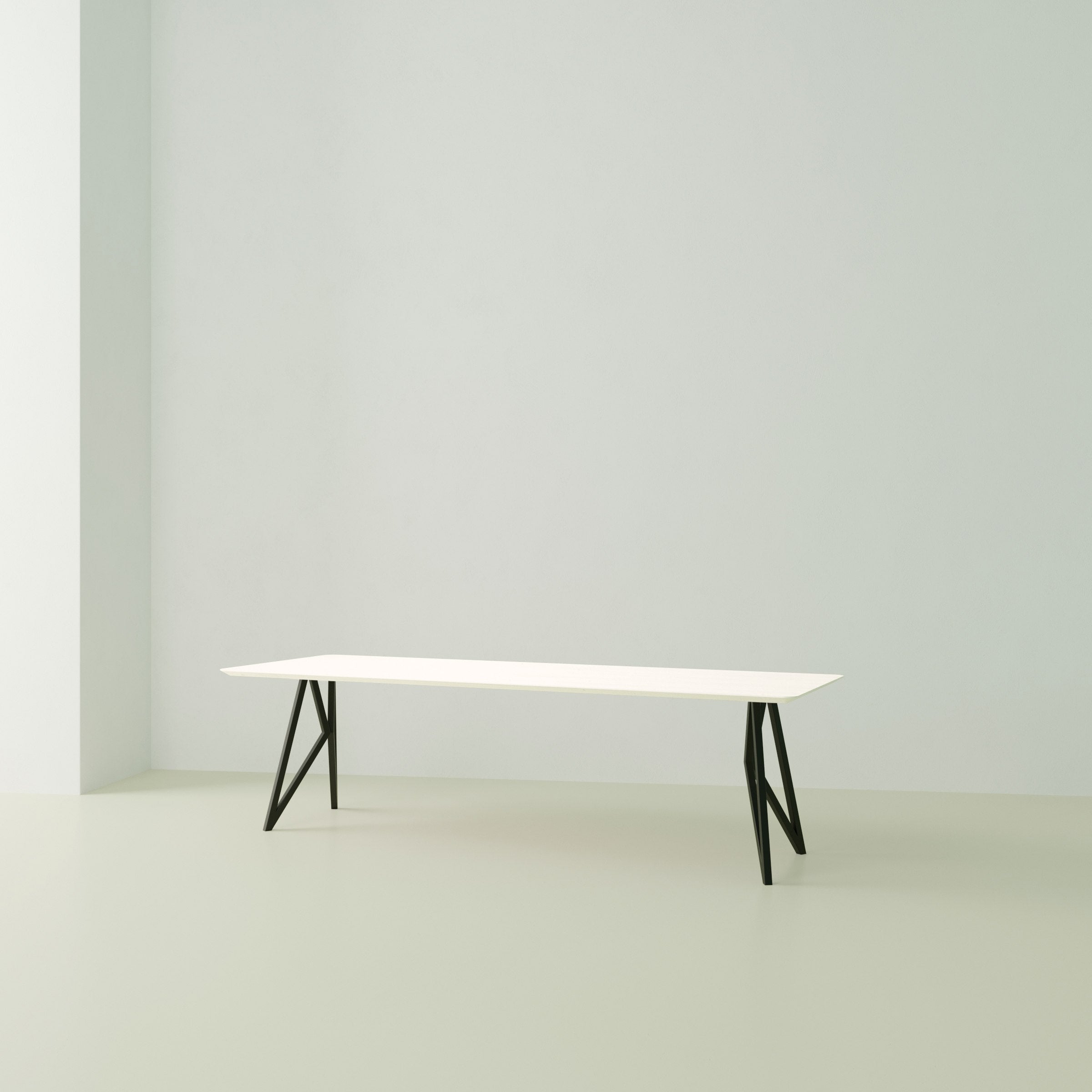 Studio Henk Butterfly tafel HPL verjongd - zwart onderstel - alle formaten - Oosterlinck