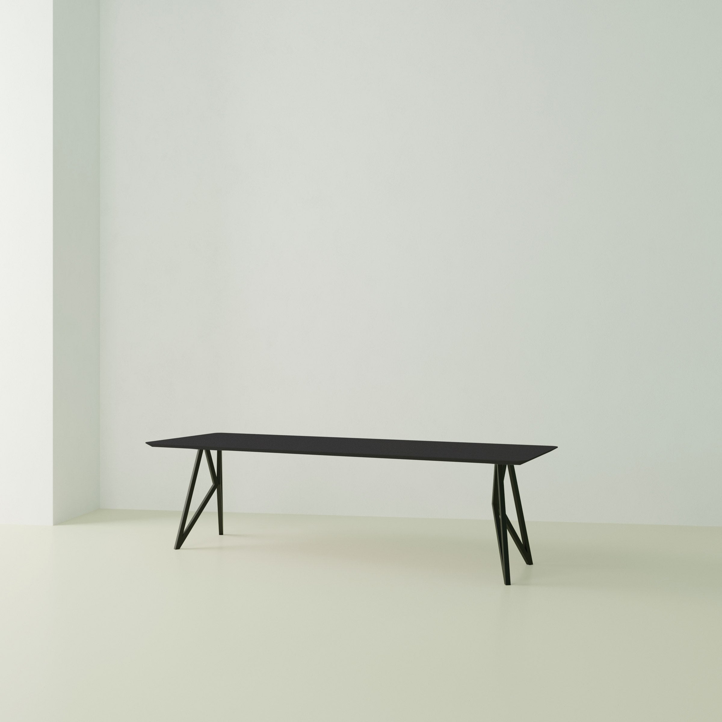 Studio Henk Butterfly tafel HPL verjongd - zwart onderstel - alle formaten - Oosterlinck