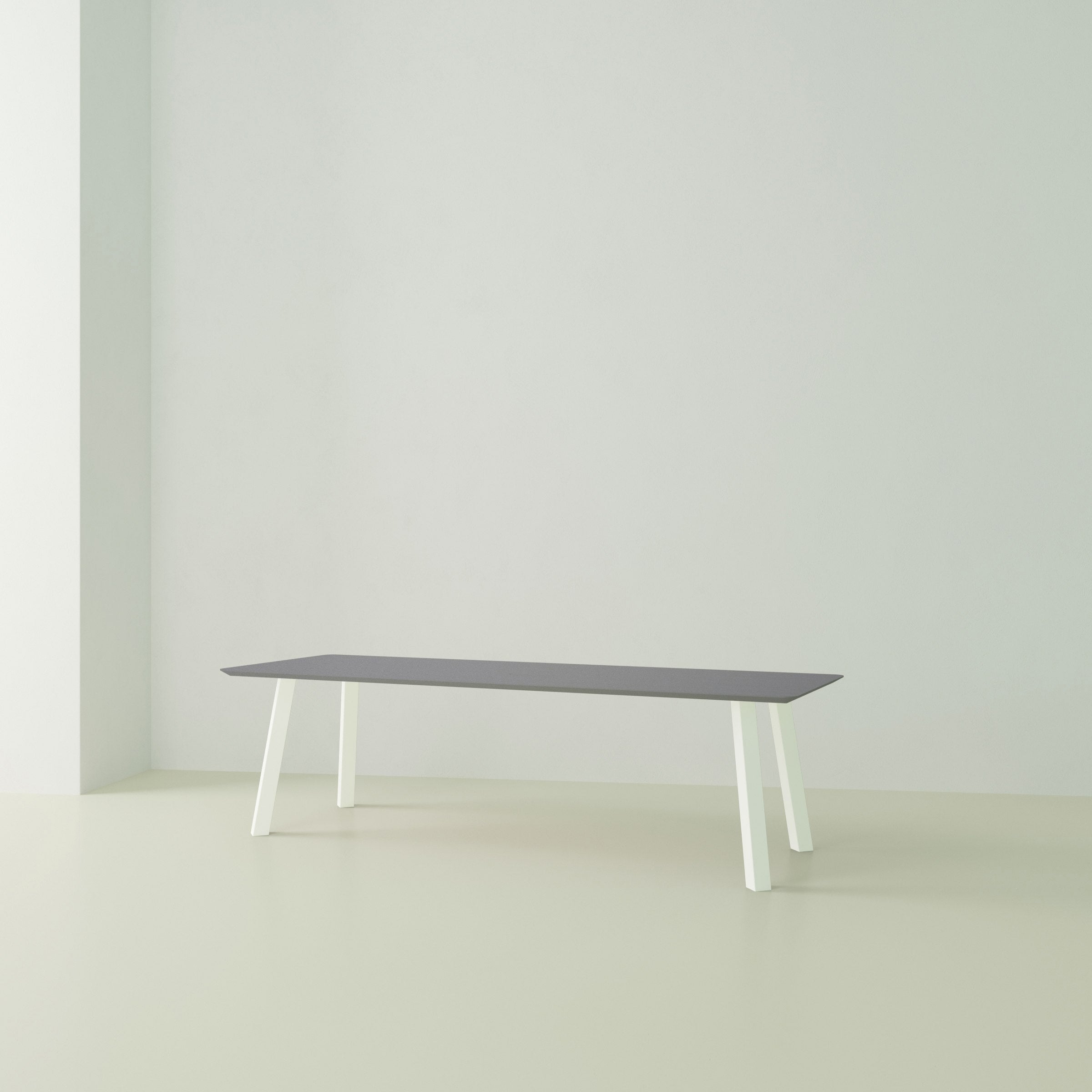 Studio Henk Co tafel HPL verjongd - wit onderstel - alle formaten - Oosterlinck