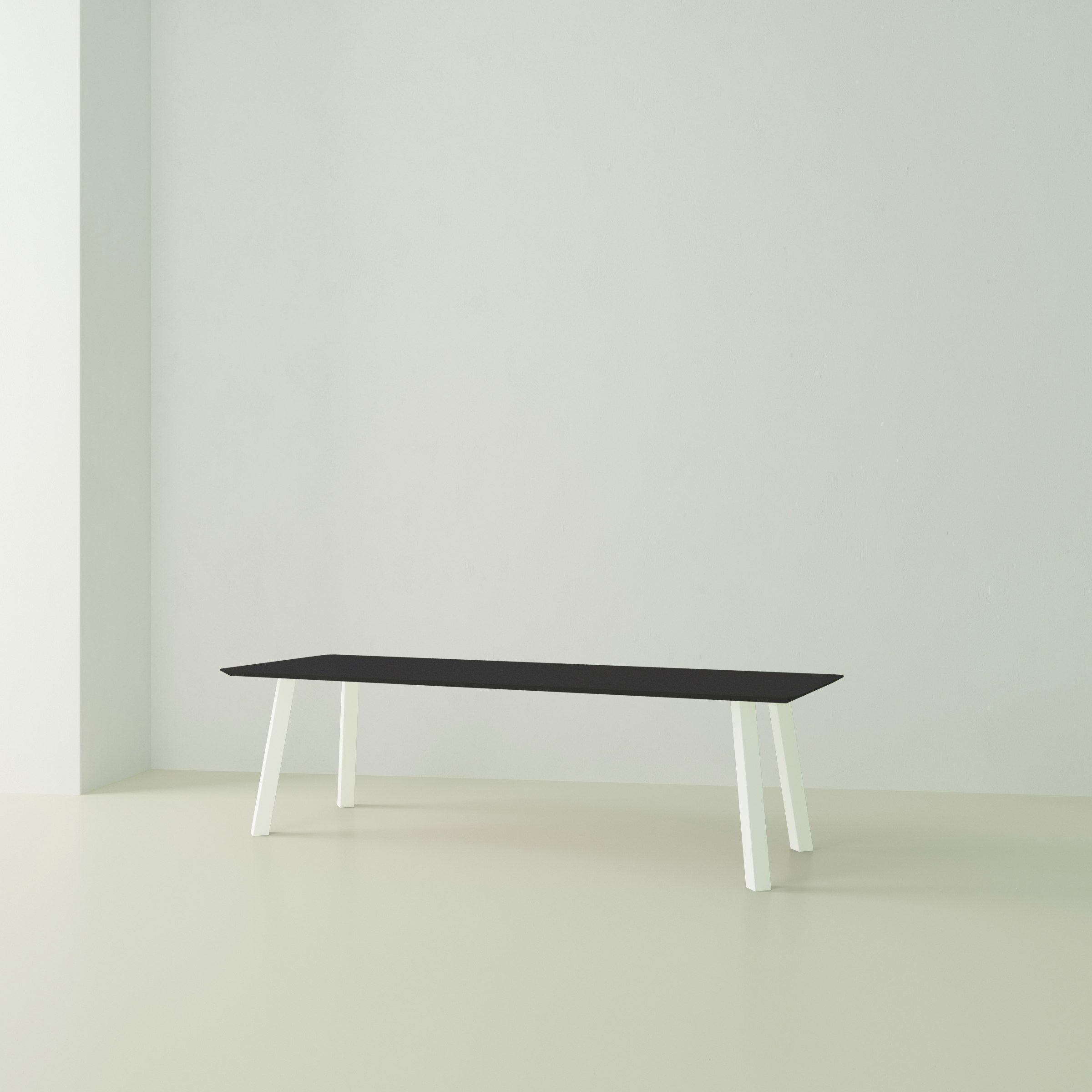 Studio Henk Co tafel HPL verjongd - wit onderstel - alle formaten - Oosterlinck