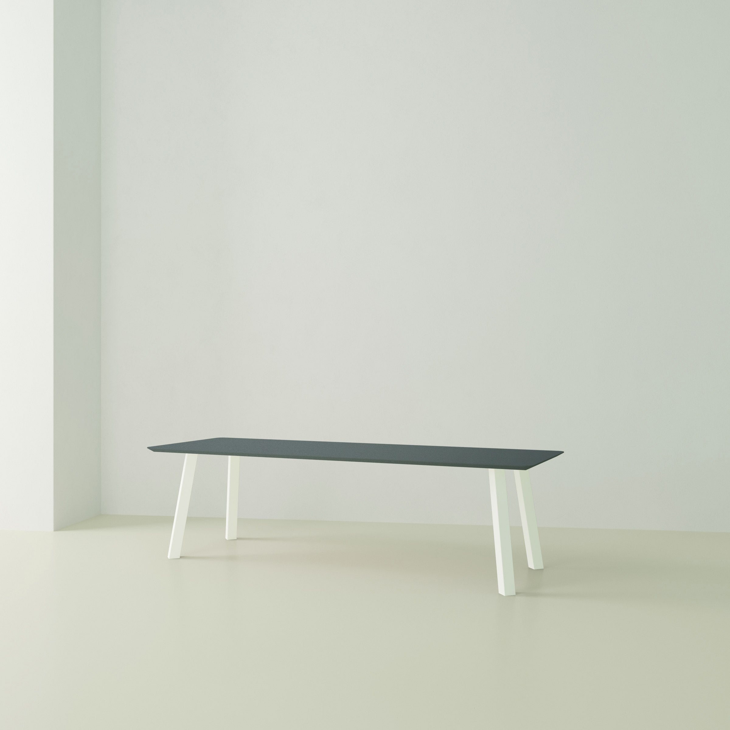 Studio Henk Co tafel HPL verjongd - wit onderstel - alle formaten - Oosterlinck