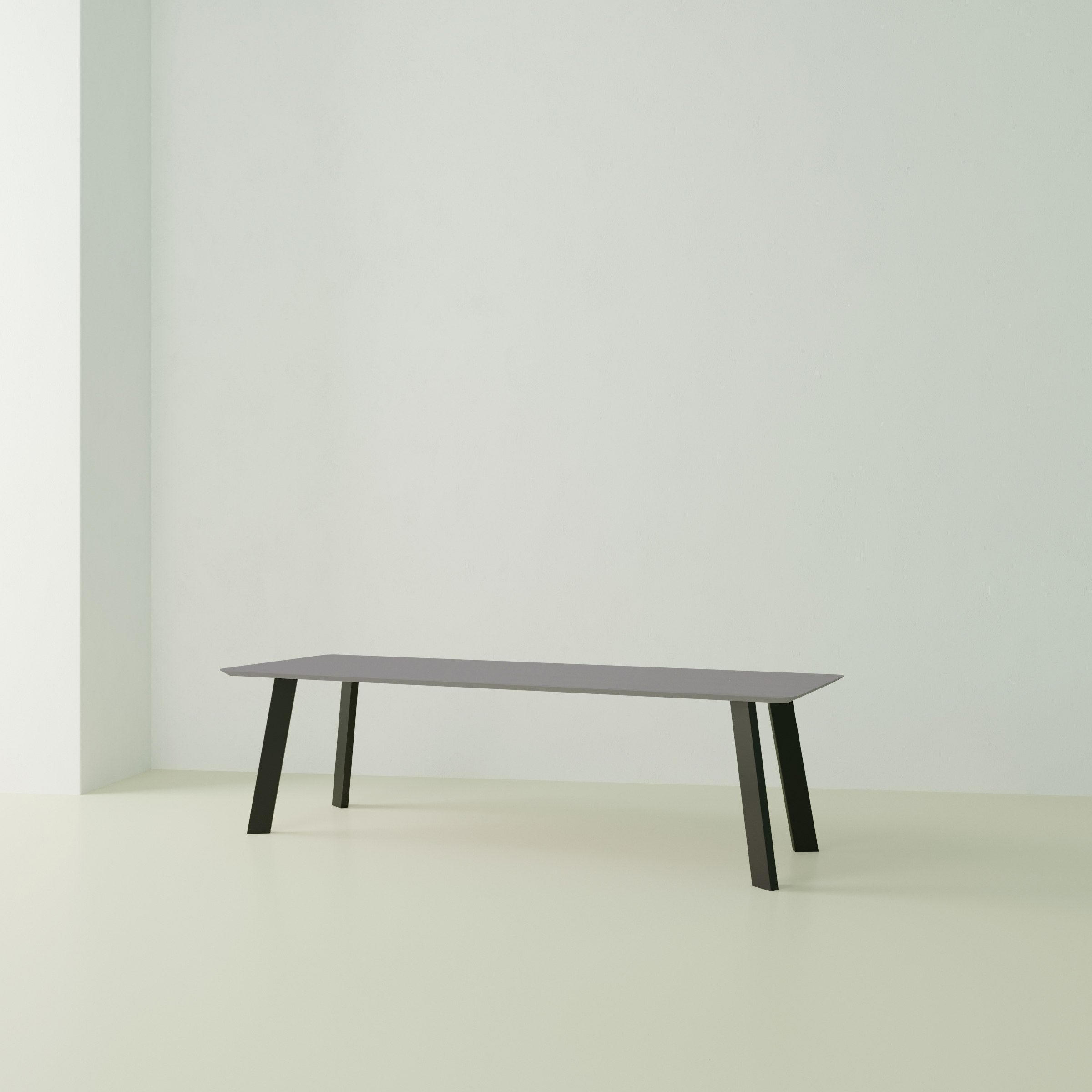 Studio Henk New co tafel HPL verjongd - zwart onderstel - alle formaten - Oosterlinck