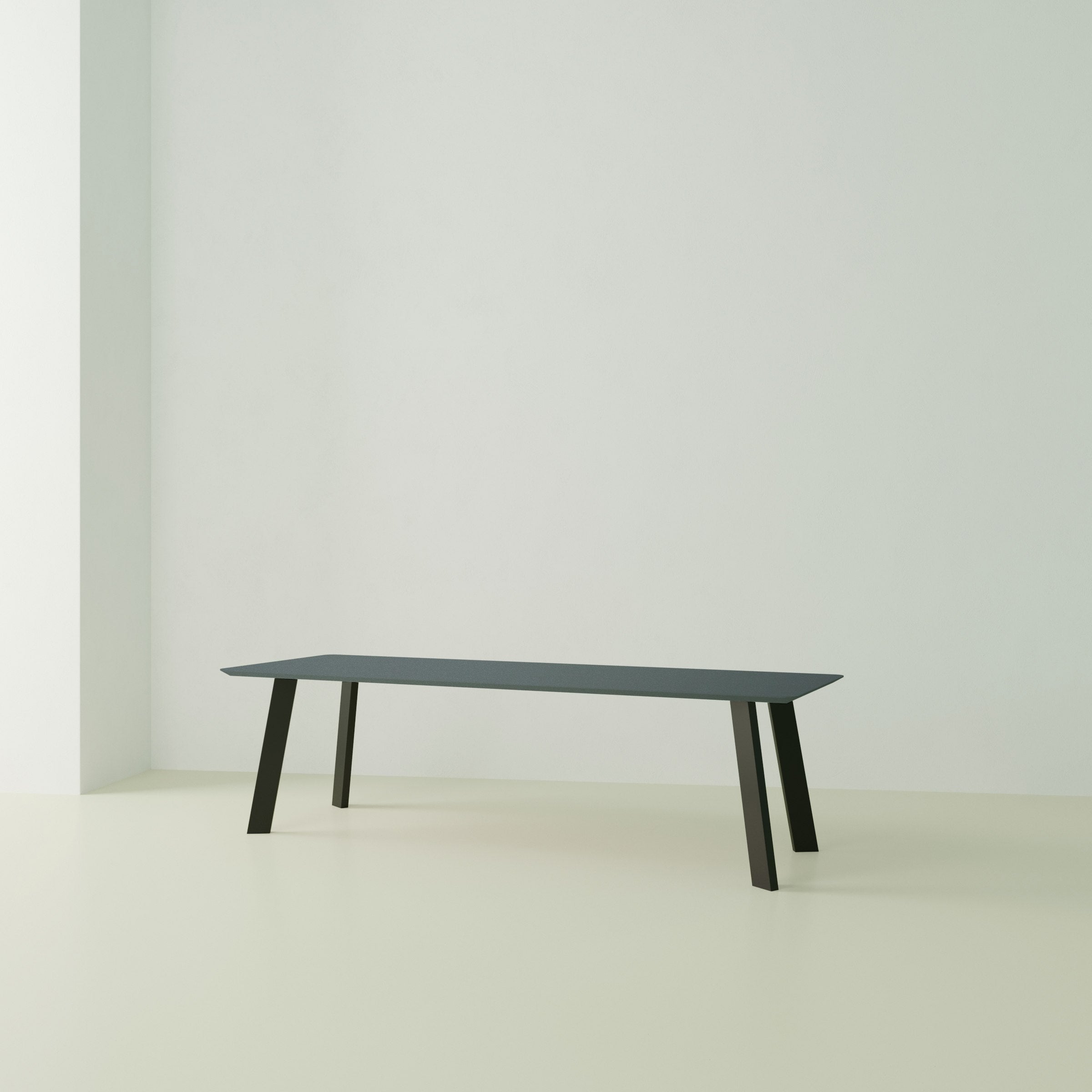 Studio Henk New co tafel HPL verjongd - zwart onderstel - alle formaten - Oosterlinck
