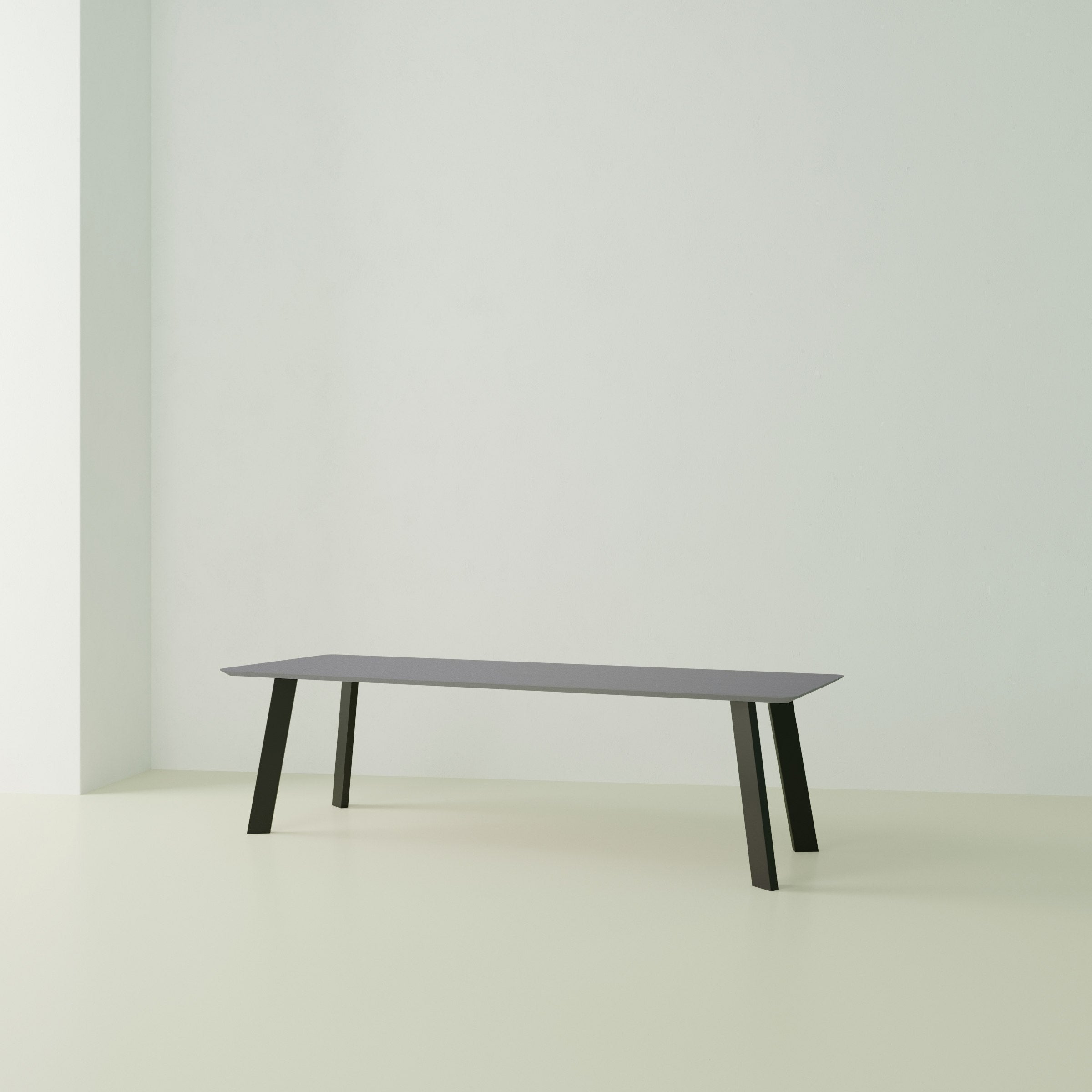 Studio Henk New co tafel HPL verjongd - zwart onderstel - alle formaten - Oosterlinck