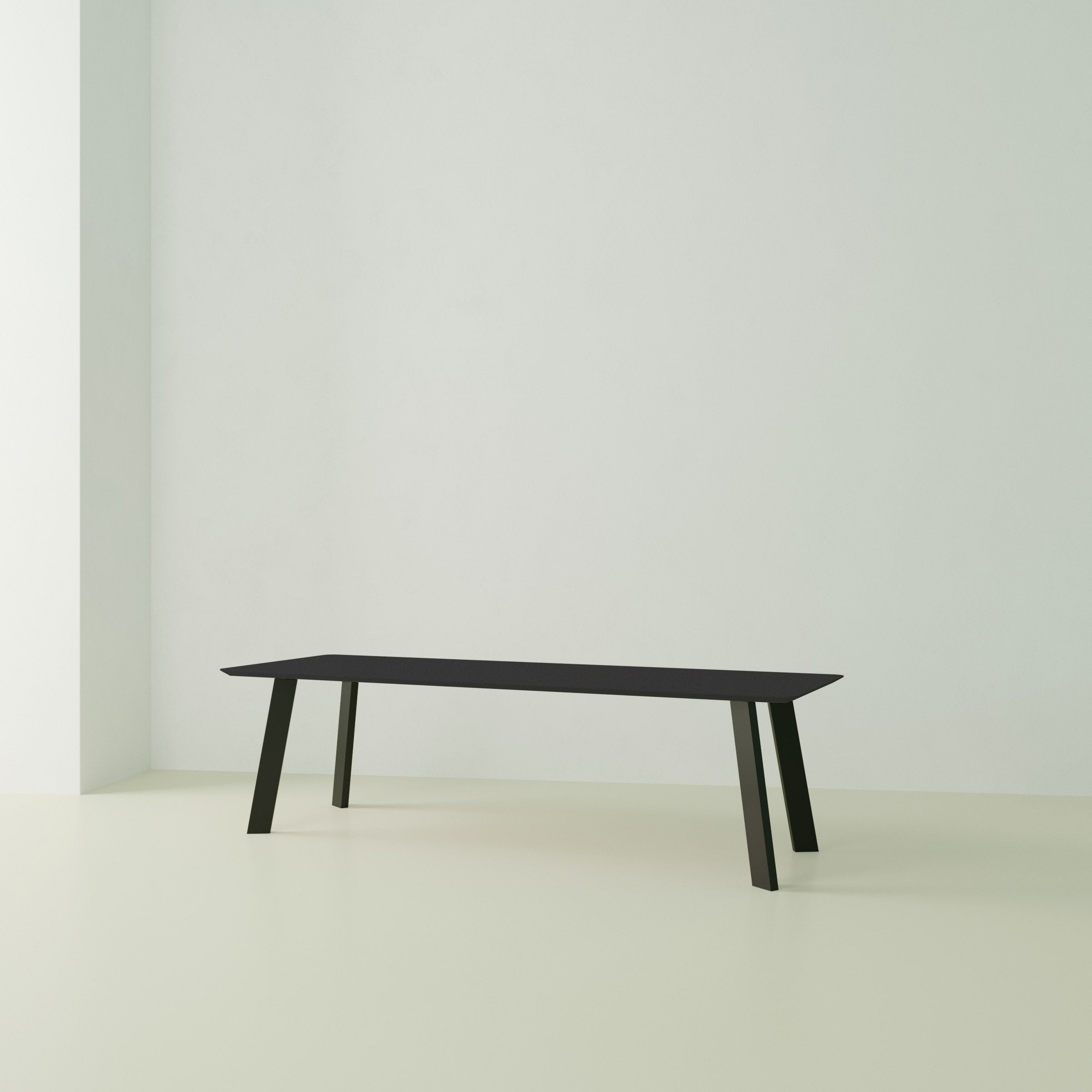 Studio Henk New co tafel HPL verjongd - zwart onderstel - alle formaten - Oosterlinck