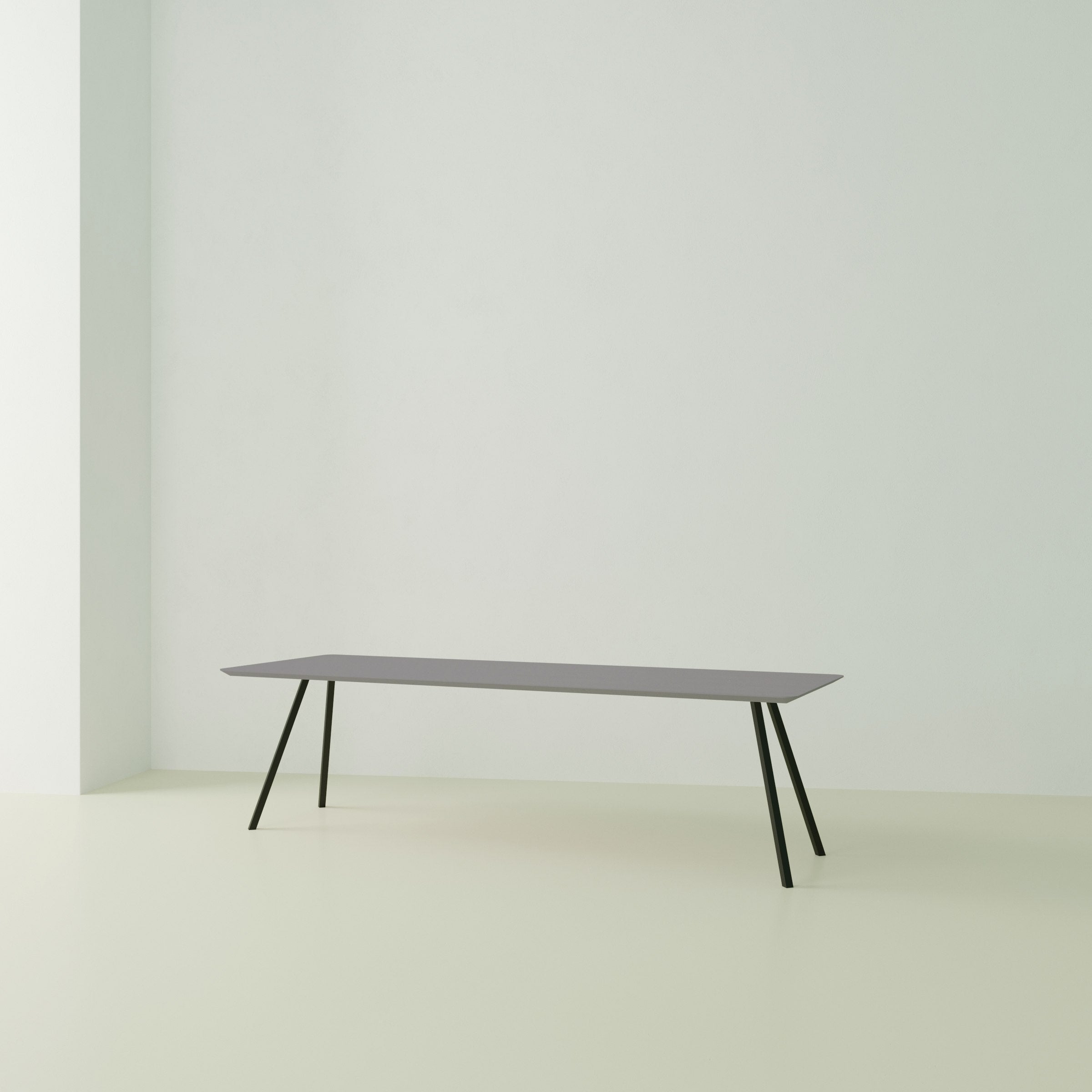 Studio Henk Slim co tafel HPL verjongd - zwart onderstel - alle formaten - Oosterlinck