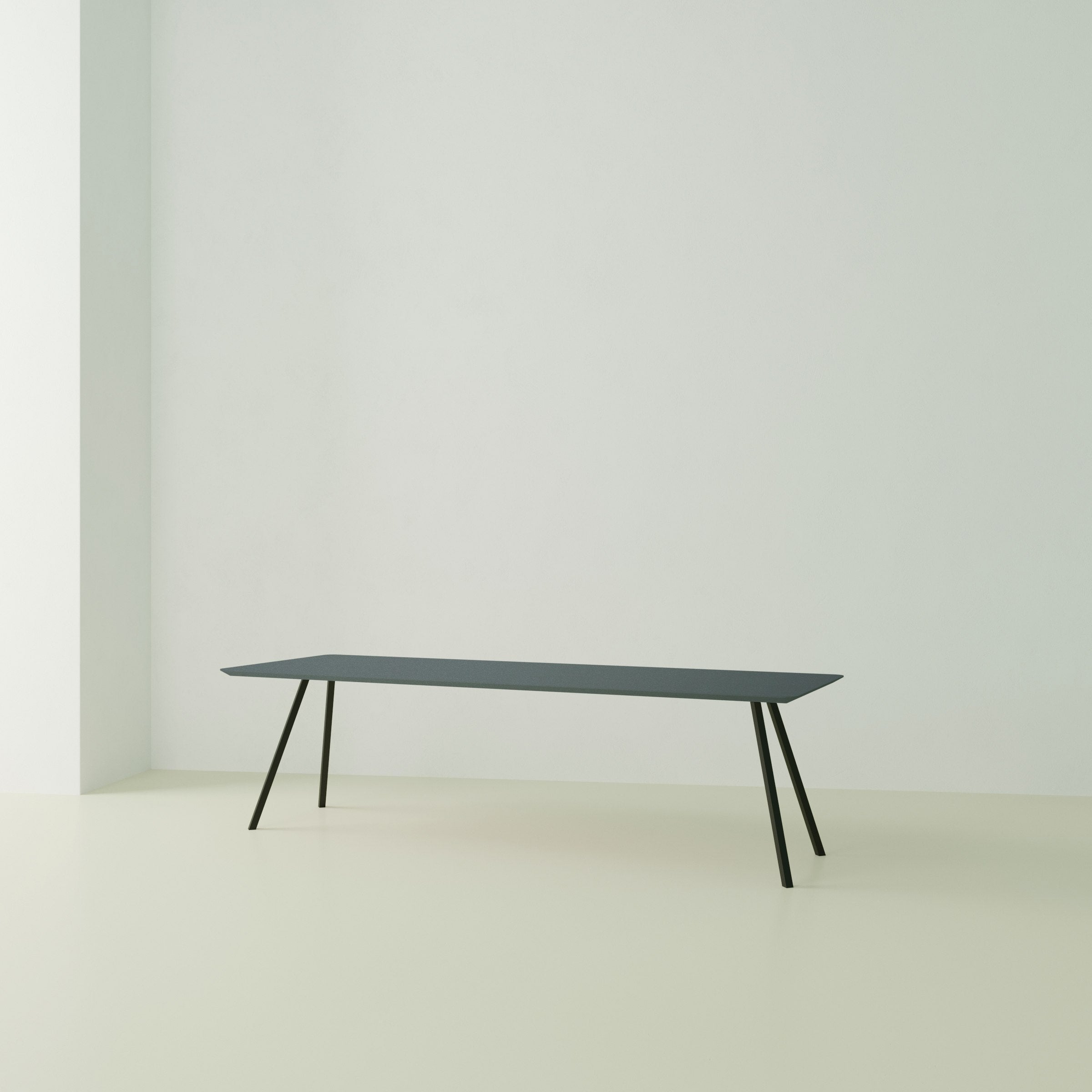 Studio Henk Slim co tafel HPL verjongd - zwart onderstel - alle formaten - Oosterlinck