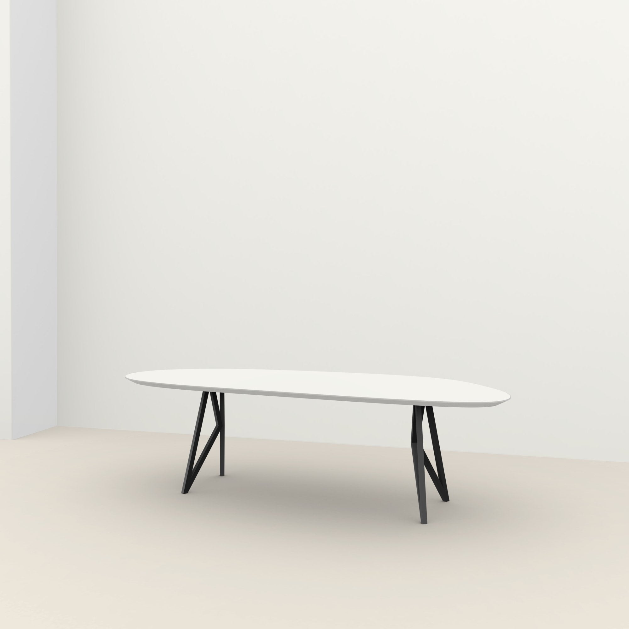Studio Henk Butterfly tafel Blob HPL verjongd - zwart onderstel - alle formaten - Oosterlinck