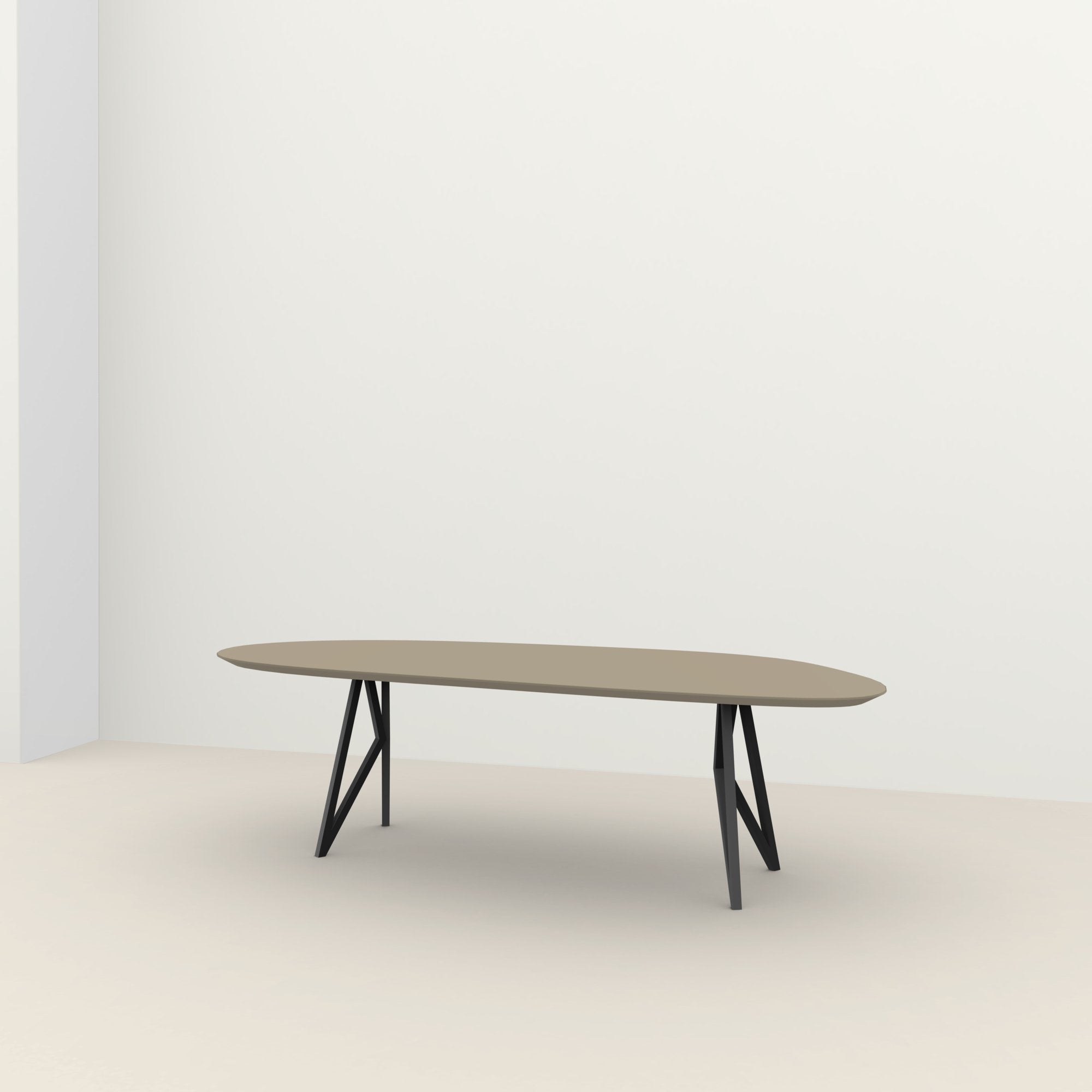 Studio Henk Butterfly tafel Blob HPL verjongd - zwart onderstel - alle formaten - Oosterlinck
