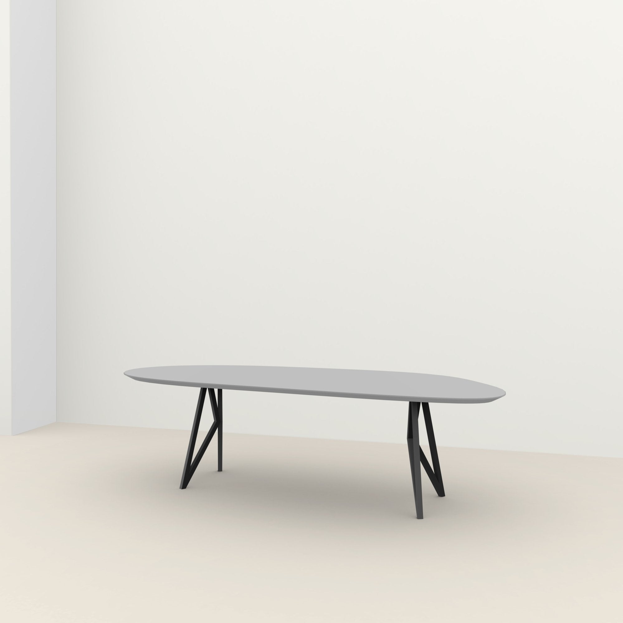 Studio Henk Butterfly tafel Blob HPL verjongd - zwart onderstel - alle formaten - Oosterlinck