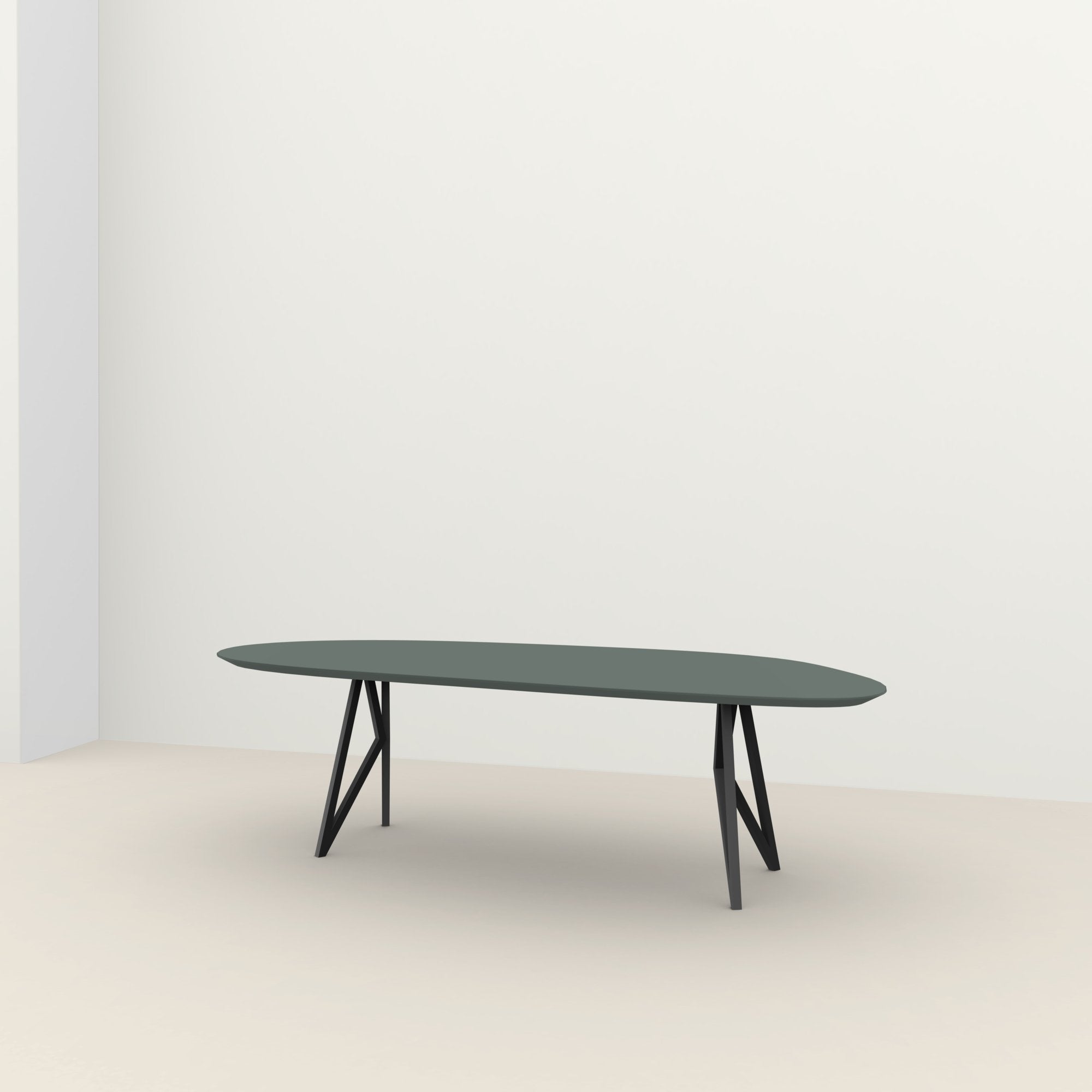 Studio Henk Butterfly tafel Blob HPL verjongd - zwart onderstel - alle formaten - Oosterlinck