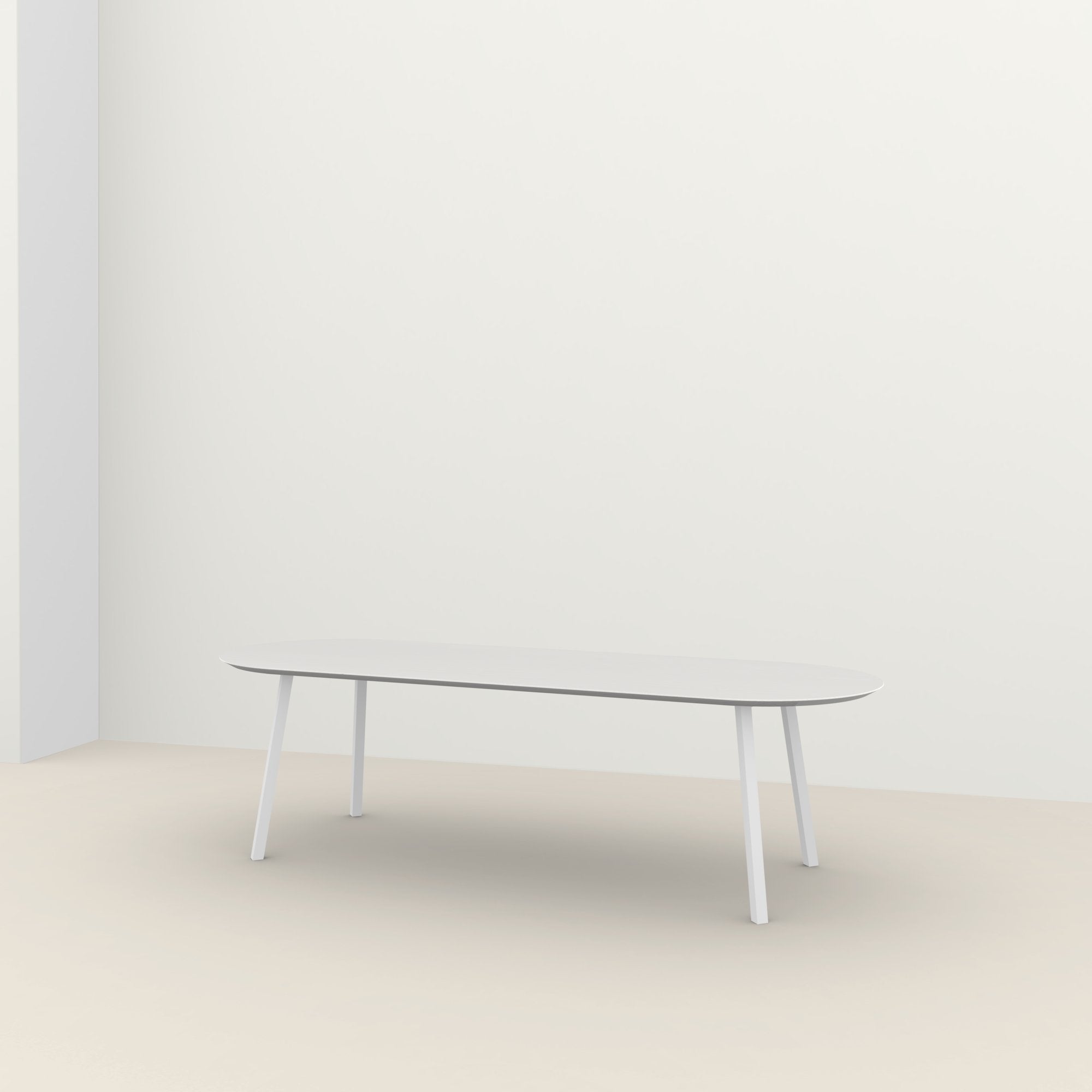 Studio Henk New Classic tafel platovaal verjongd - wit onderstel - alle formaten - Oosterlinck