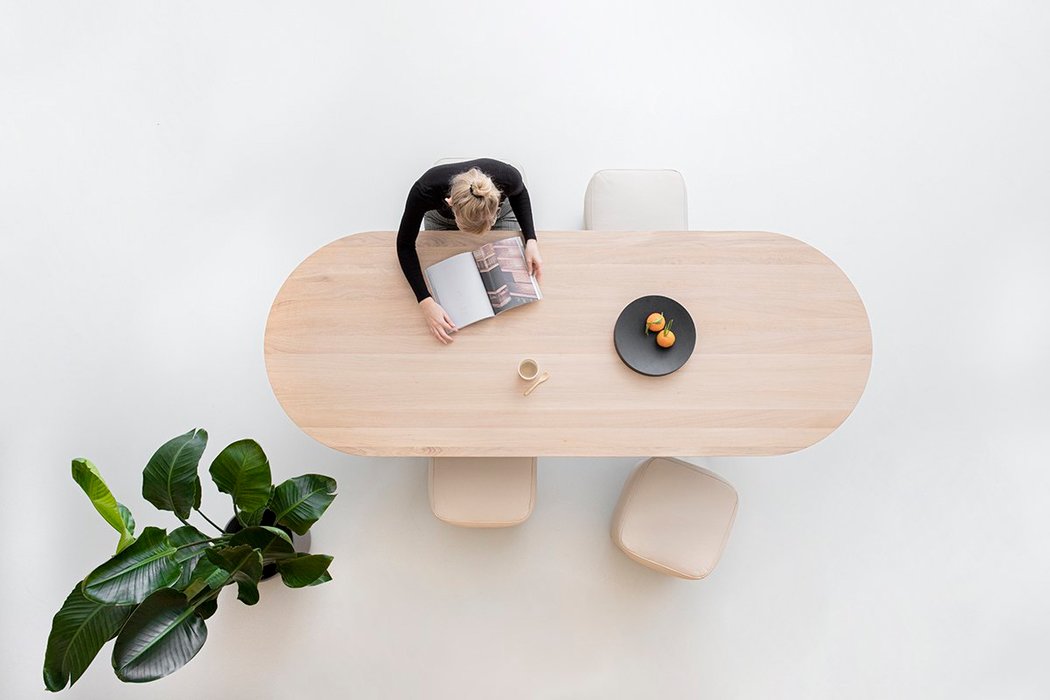 Studio Henk Slim-X tafel platovaal verjongd - zwart onderstel - alle formaten - Oosterlinck