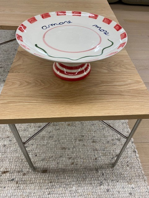 Val Pottery Taartschotel op voet Tutto bene of Amore