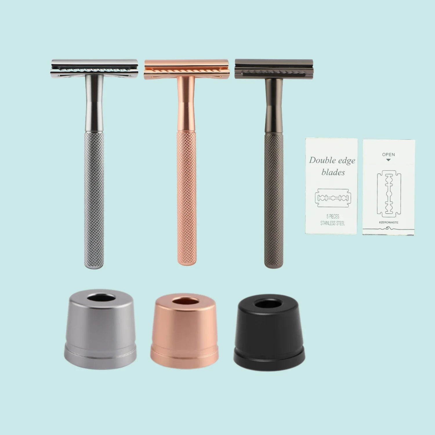 Wondr Scheermesje metaal herbruikbaar / Safety razor - Oosterlinck Home