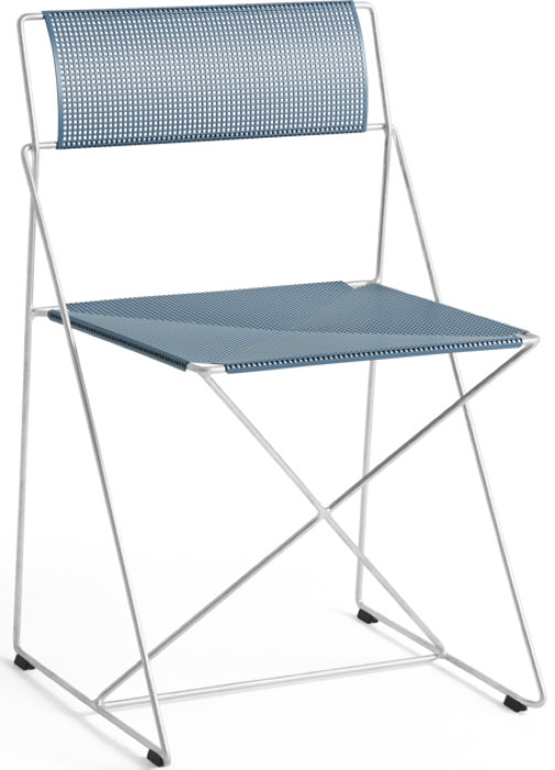HAY X-line stoel blauw galvanisé / -50%