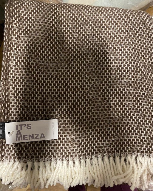 Menza Plaid /deken coffee -50%