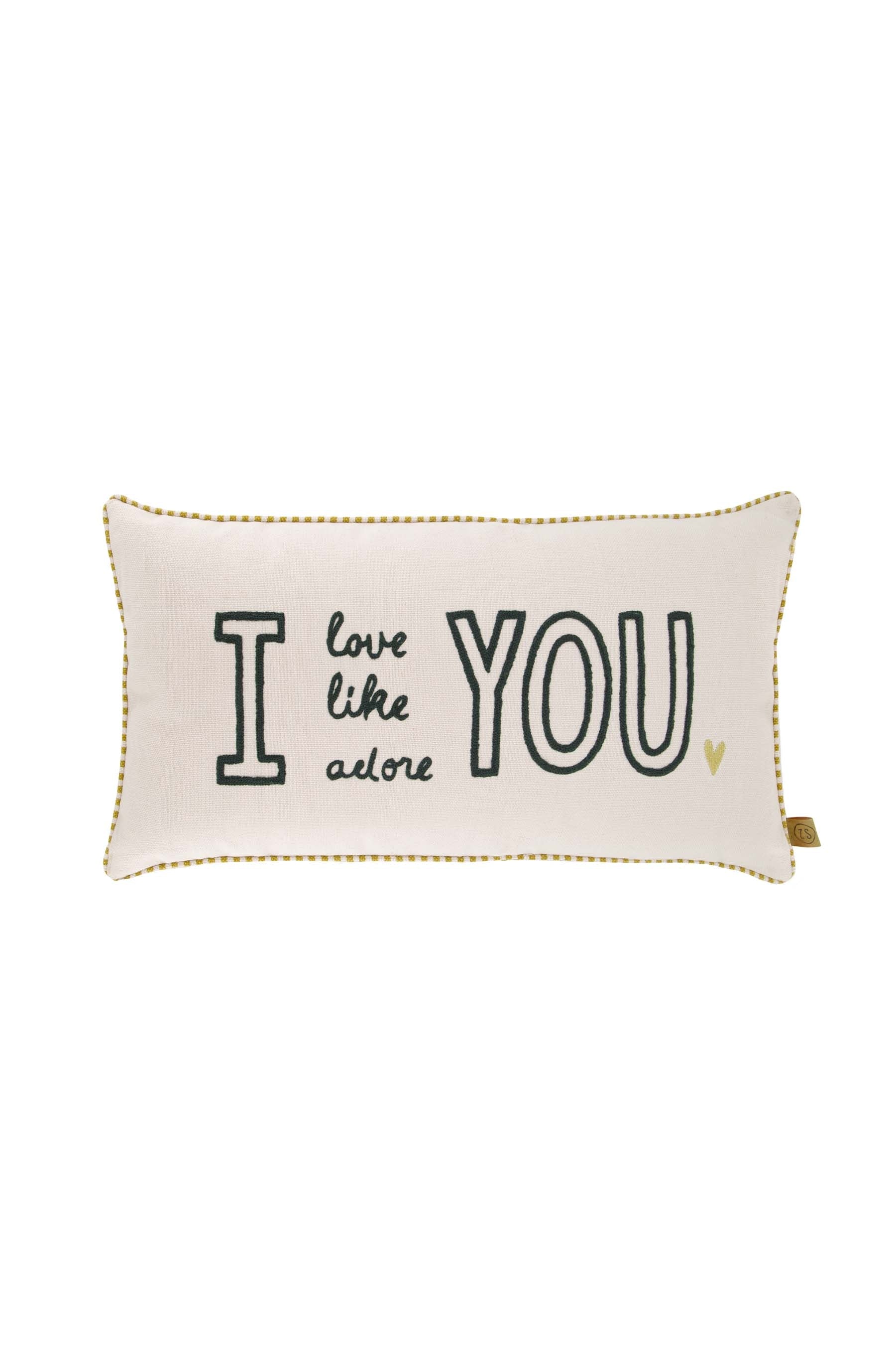 ZUSSS Kussen Love, Like, Adore 60X30cm - Oosterlinck