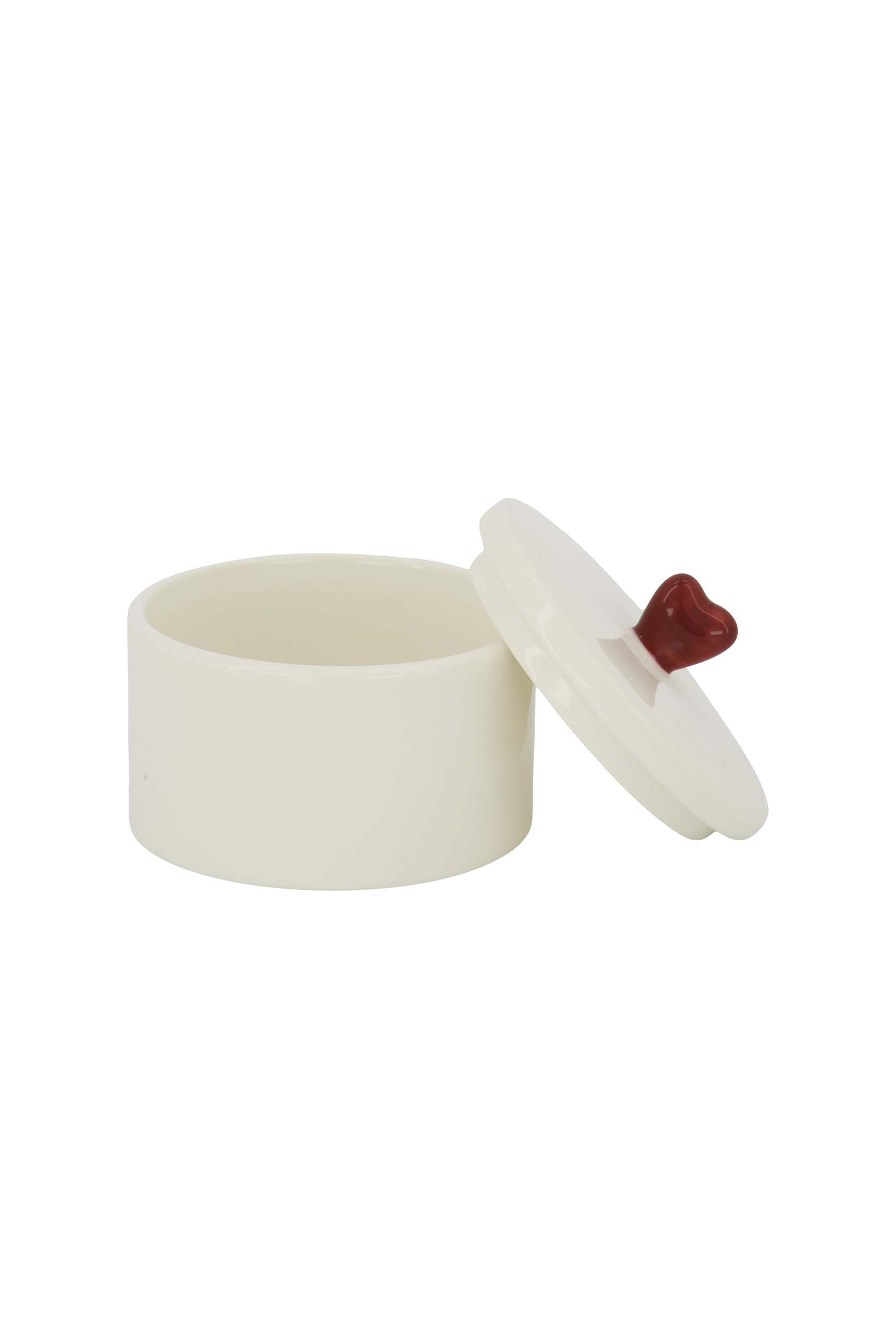 ZUSSS Bewaarpotje keramiek hartje - Oosterlinck Home