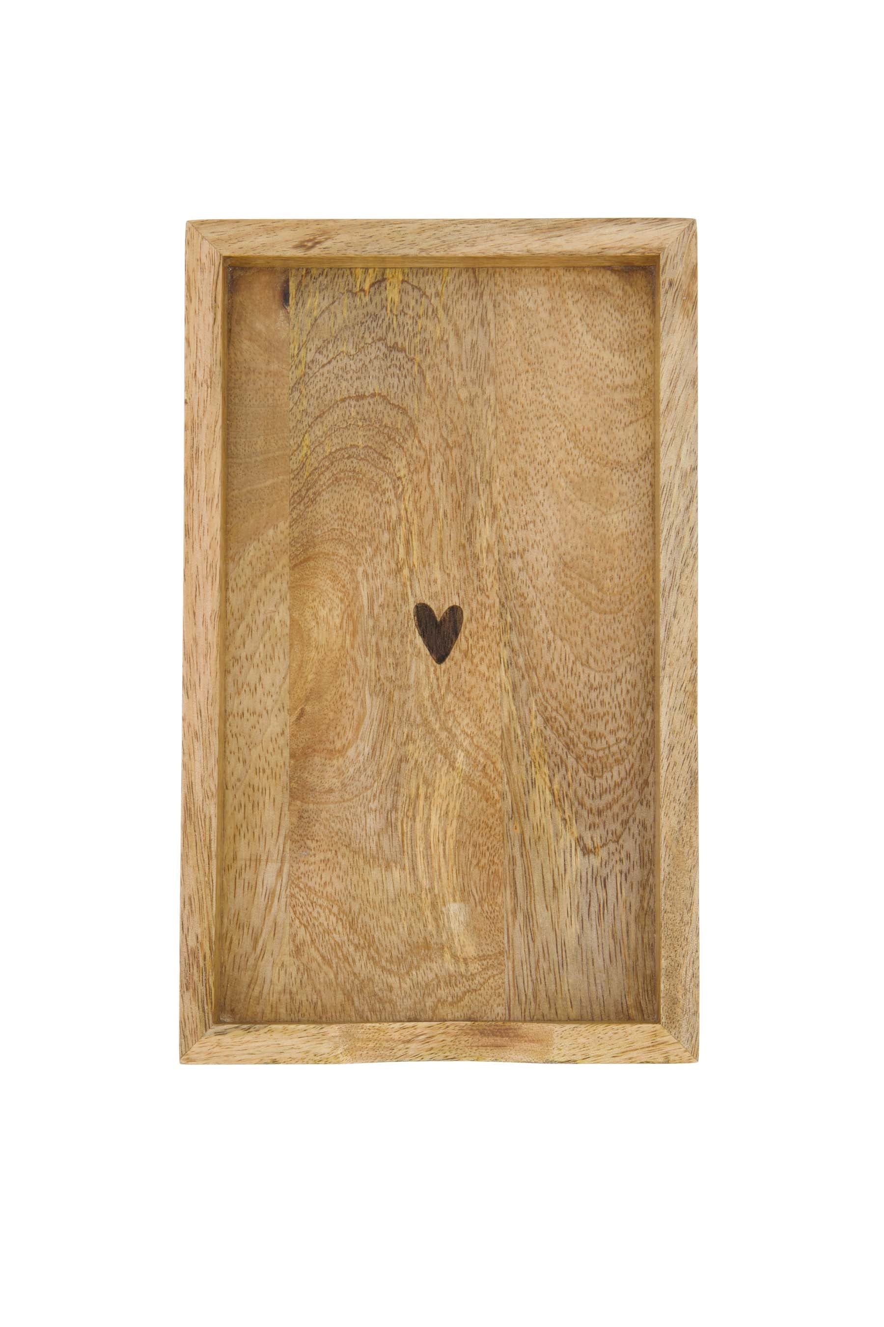 Zusss Servethouder hout met hartje - 2 maten - Oosterlinck