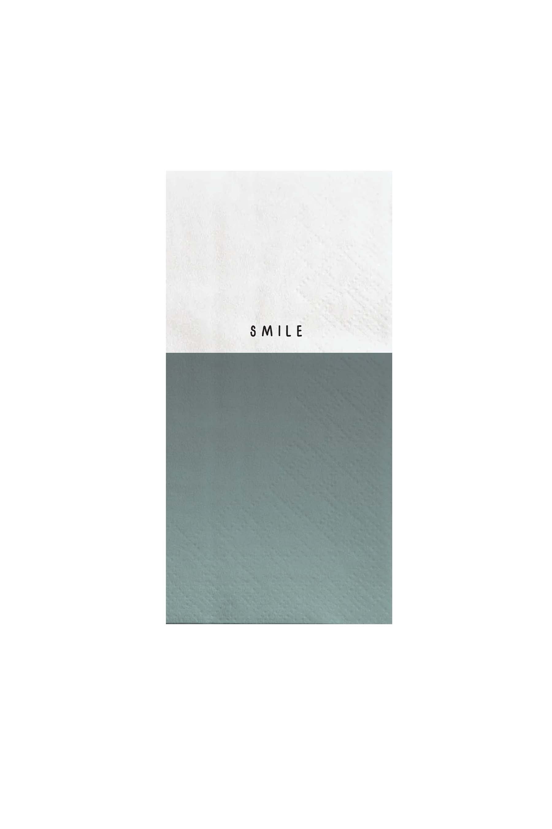 ZUSSS Servetten tweekleurig Smile - Leukerd - Geniet of Happy - Oosterlinck