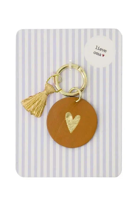 Zusss Wenskaart met sleutelhanger Lieve oma of Lieve opa - Oosterlinck