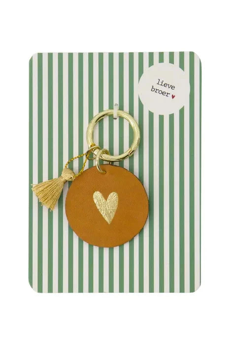 Zusss Wenskaart met sleutelhanger Lieve zus of Lieve broer - Oosterlinck