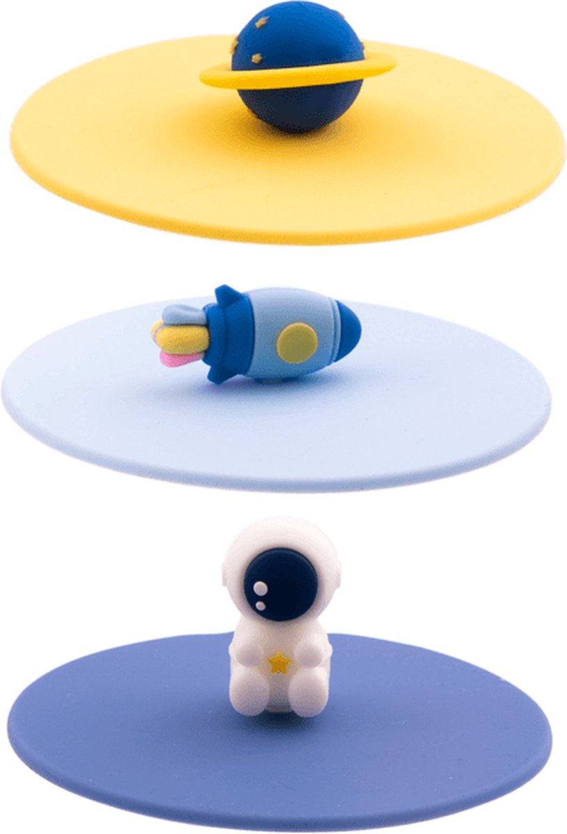 DOTZ DEKSEL UIT SILICONE MULTICOLOR RUIMTEVAART - Oosterlinck