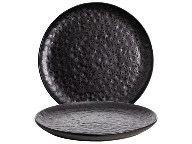 GUSTA BORD Ø26CM ZWART TT MINERAL - Oosterlinck
