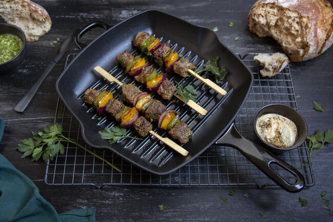 BK Bourgogne grillpan 26x26 cm - (rood of zwart) - Oosterlinck
