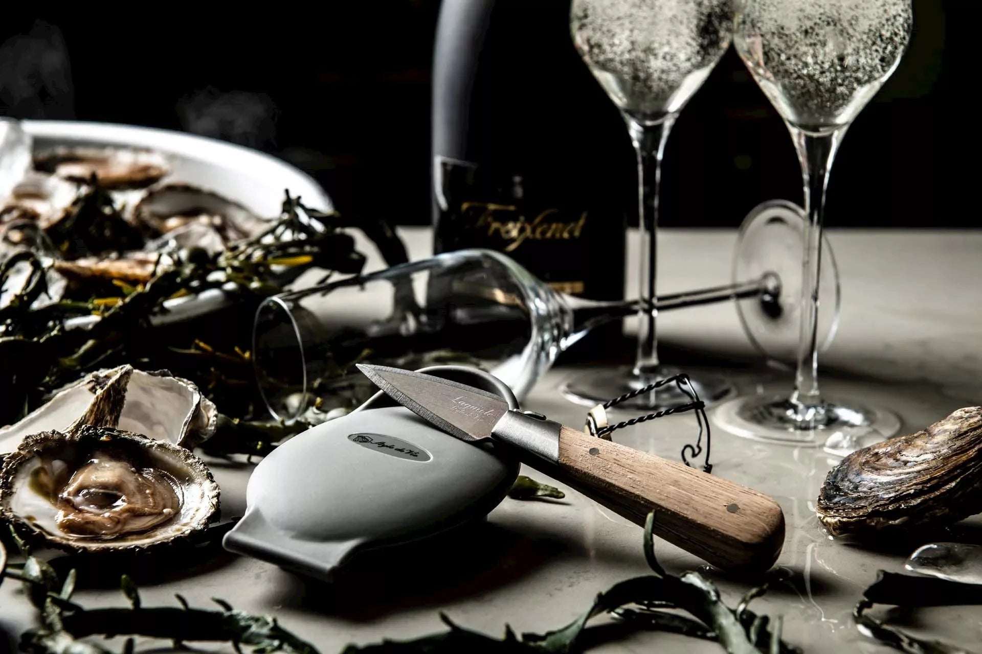 Laguiole Luxury Line Oester geschenkset Eikenhout - Oosterlinck
