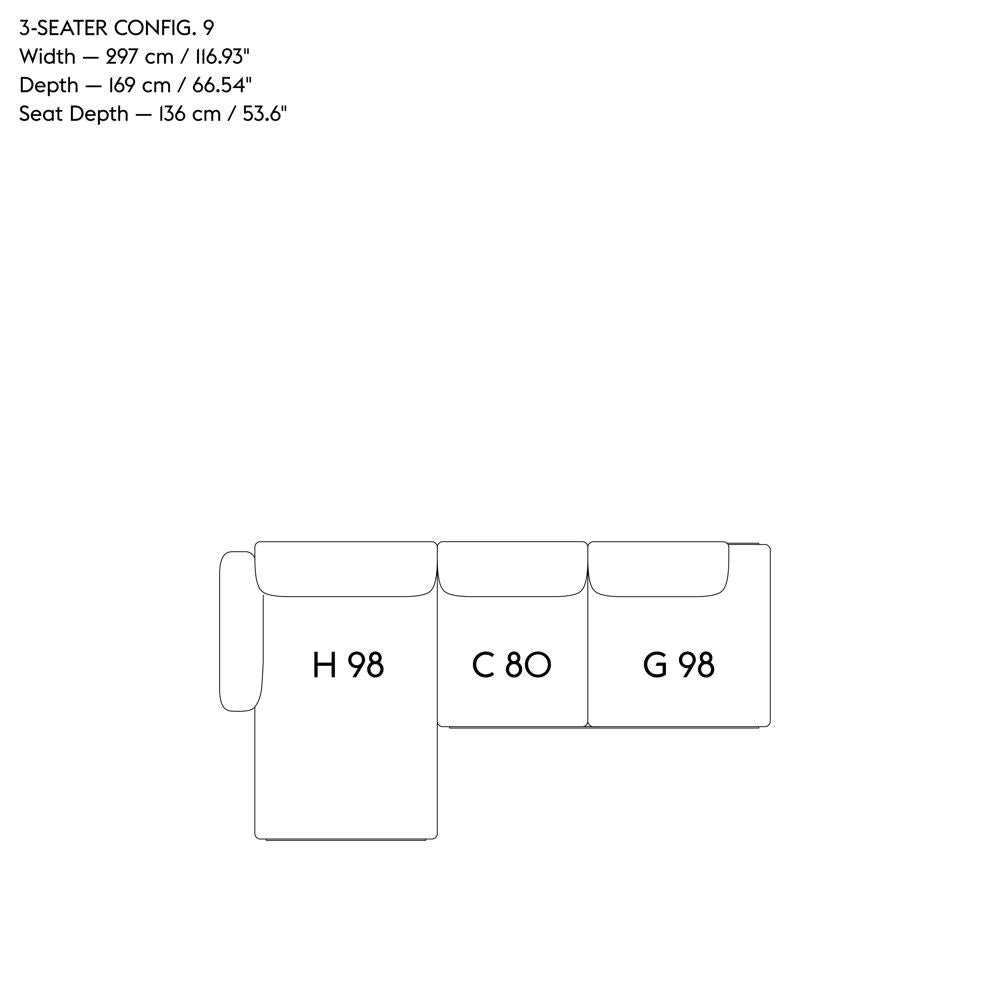 Muuto In Situ 3 zits bank (Con. 9) - Oosterlinck