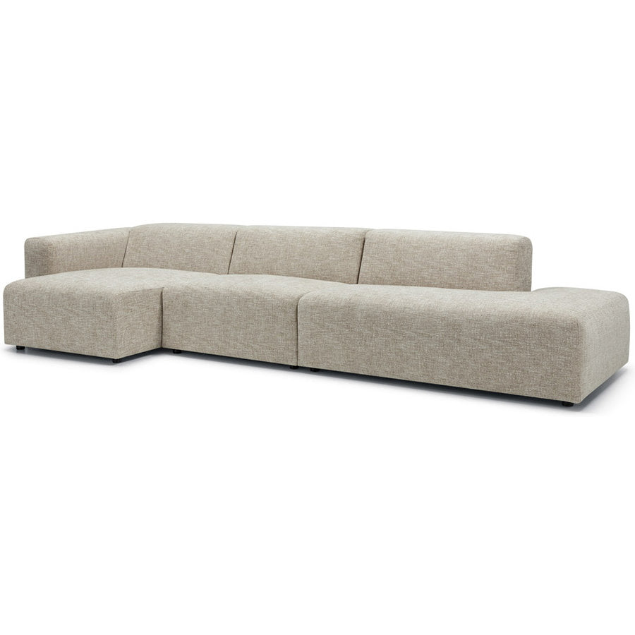 Sits Milano sofa driezit + divan chaise longue - Oosterlinck