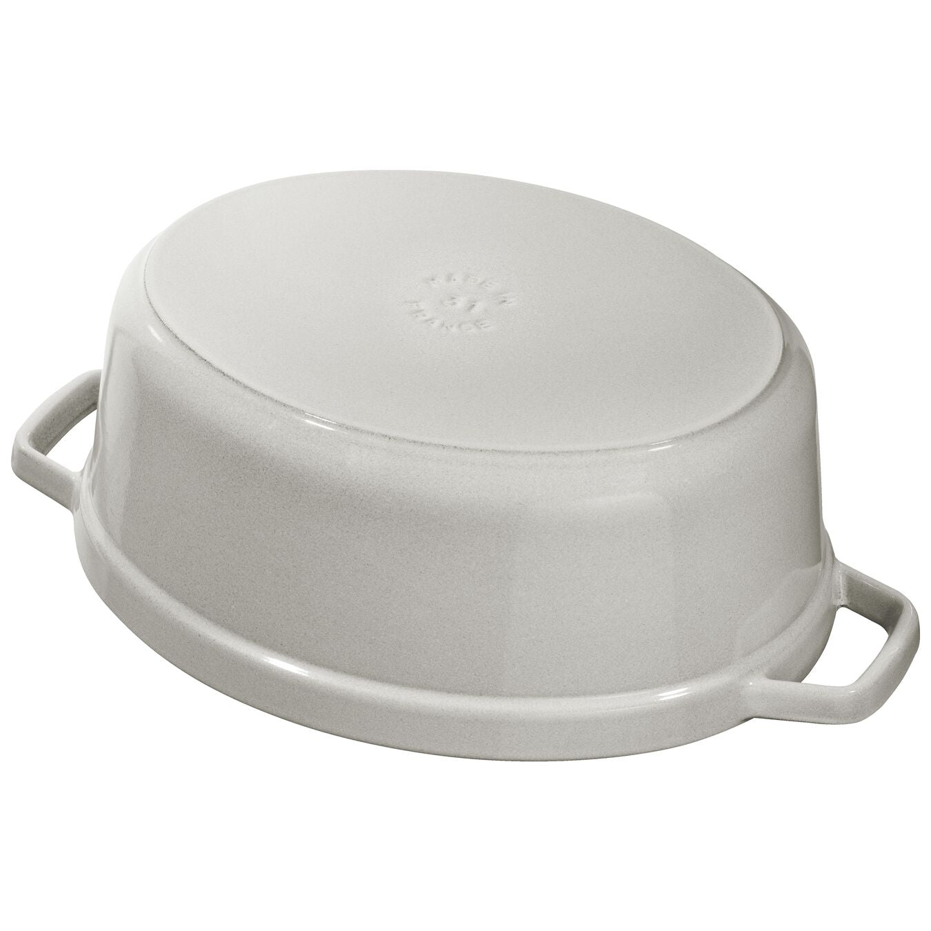 STAUB LA COCOTTE GIETIJZEREN BRAADPAN 31 CM / 5,5 L, OVAAL, WHITE TRUFFLE - Oosterlinck