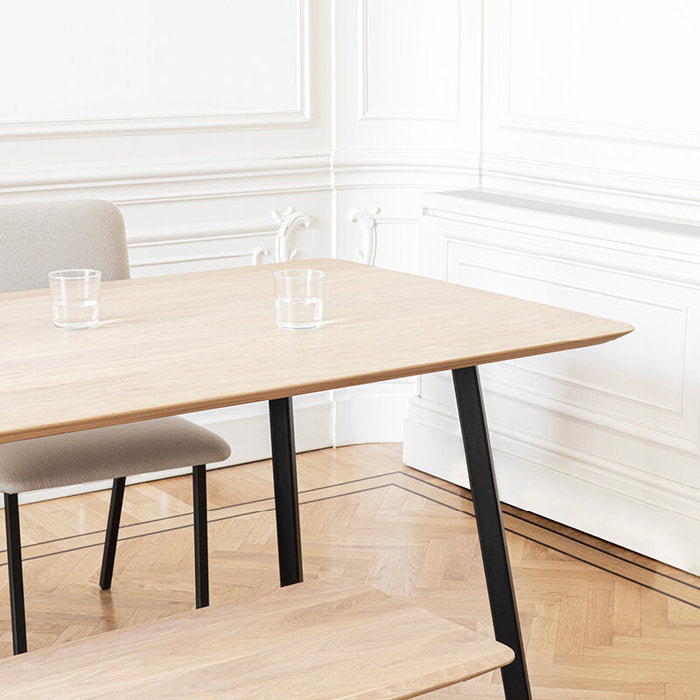 Studio Henk New Classic tafel - zwart onderstel - rechthoekig - alle formaten - Oosterlinck