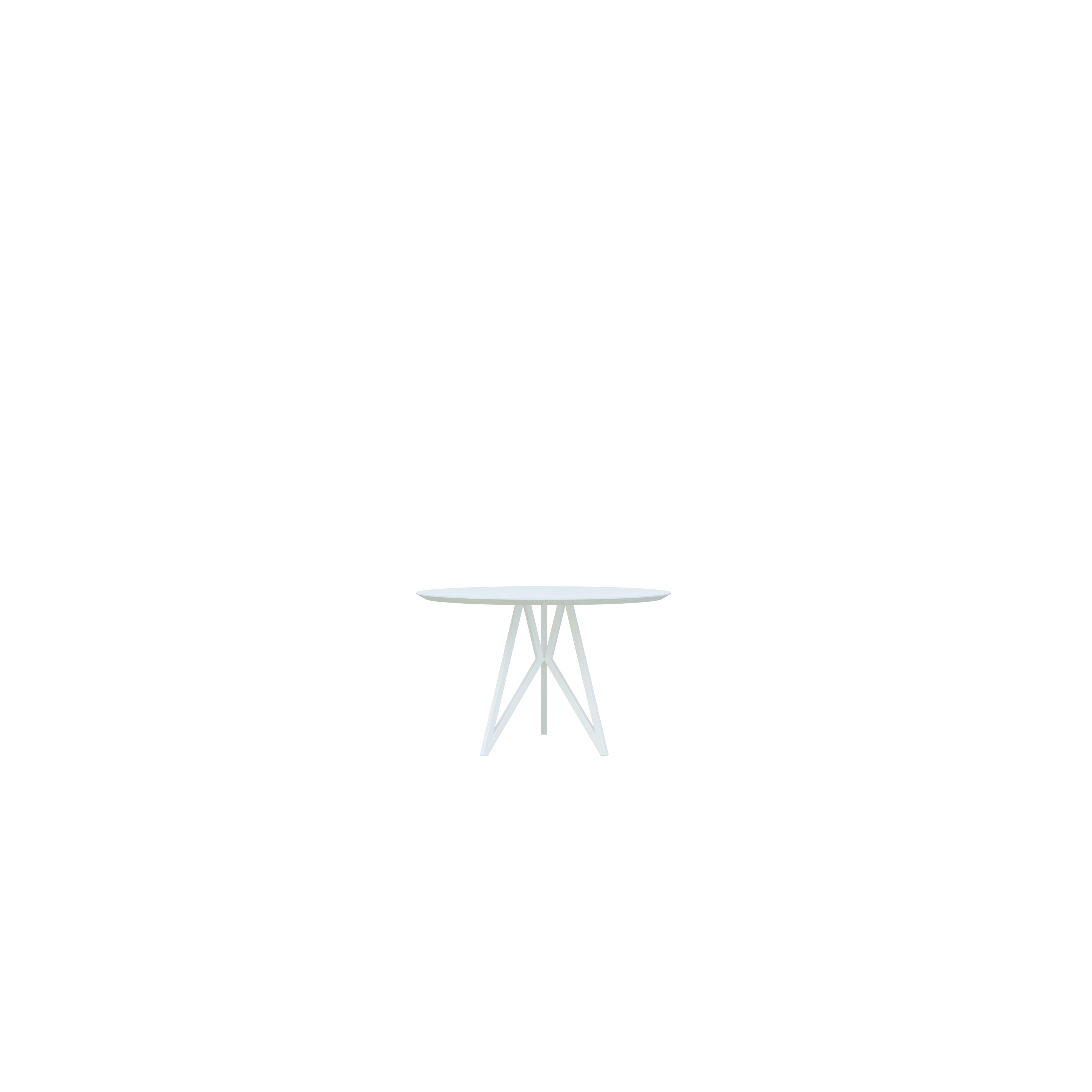 Studio Henk Butterfly tafel rond verjongd - wit onderstel - alle formaten - Oosterlinck
