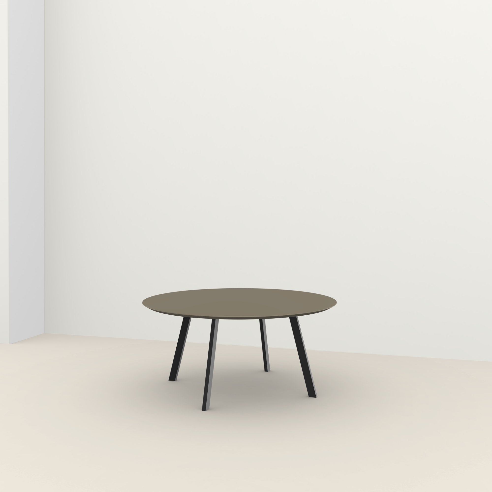 Studio Henk New Co ronde tafel HPL verjongd - zwart onderstel - alle formaten - Oosterlinck