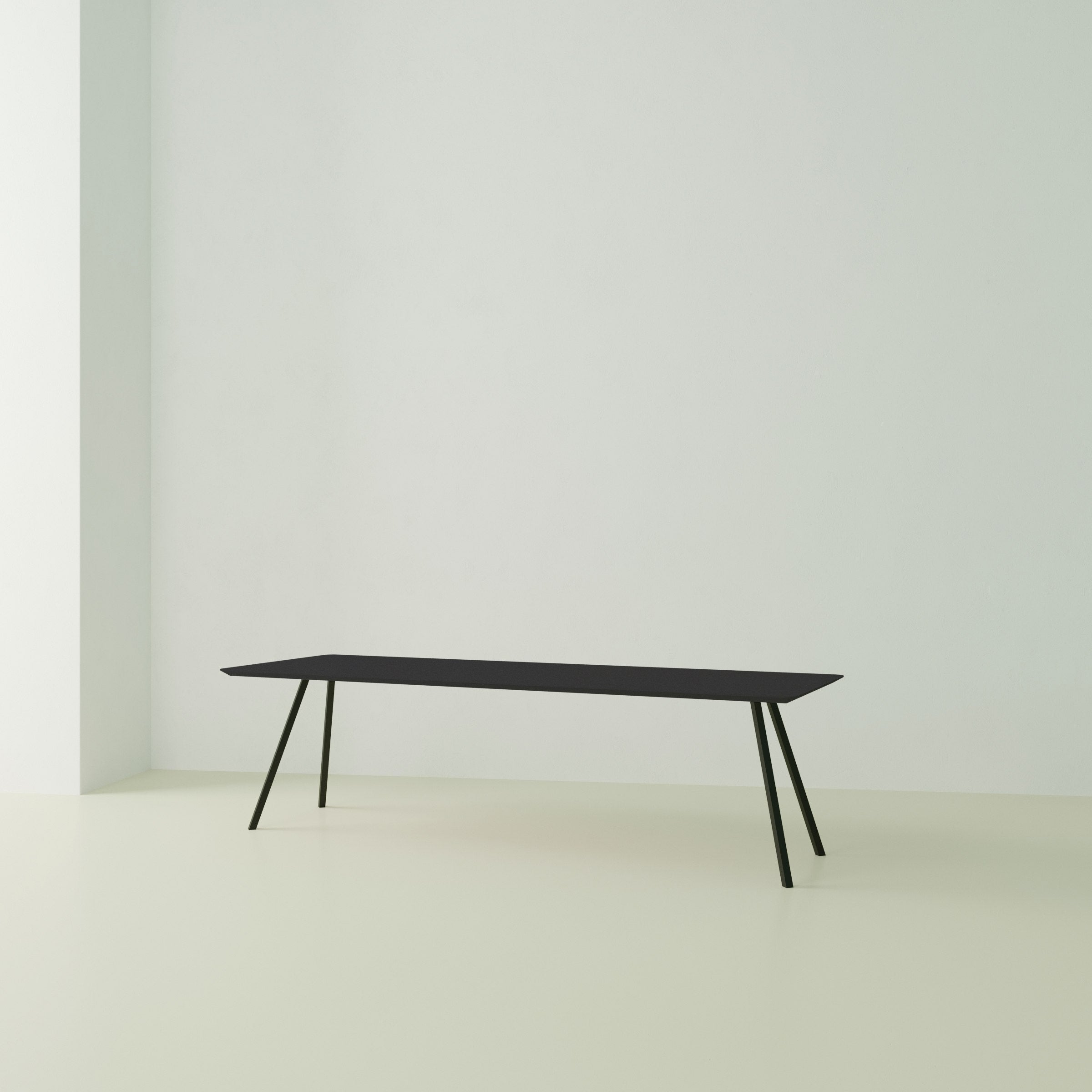 Studio Henk Slim co tafel HPL verjongd - zwart onderstel - alle formaten - Oosterlinck