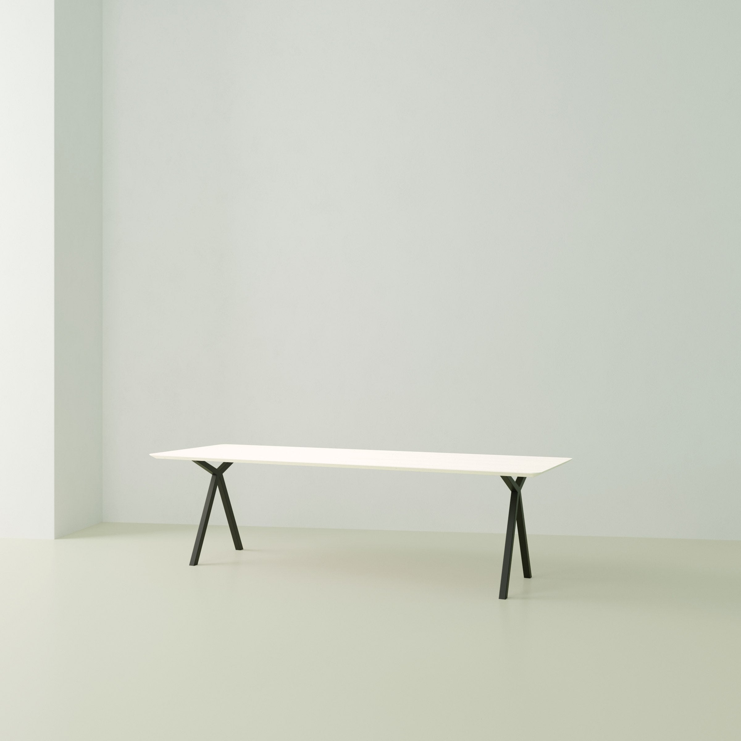 Studio Henk Slim-X tafel HPL verjongd - zwart onderstel - alle formaten - Oosterlinck