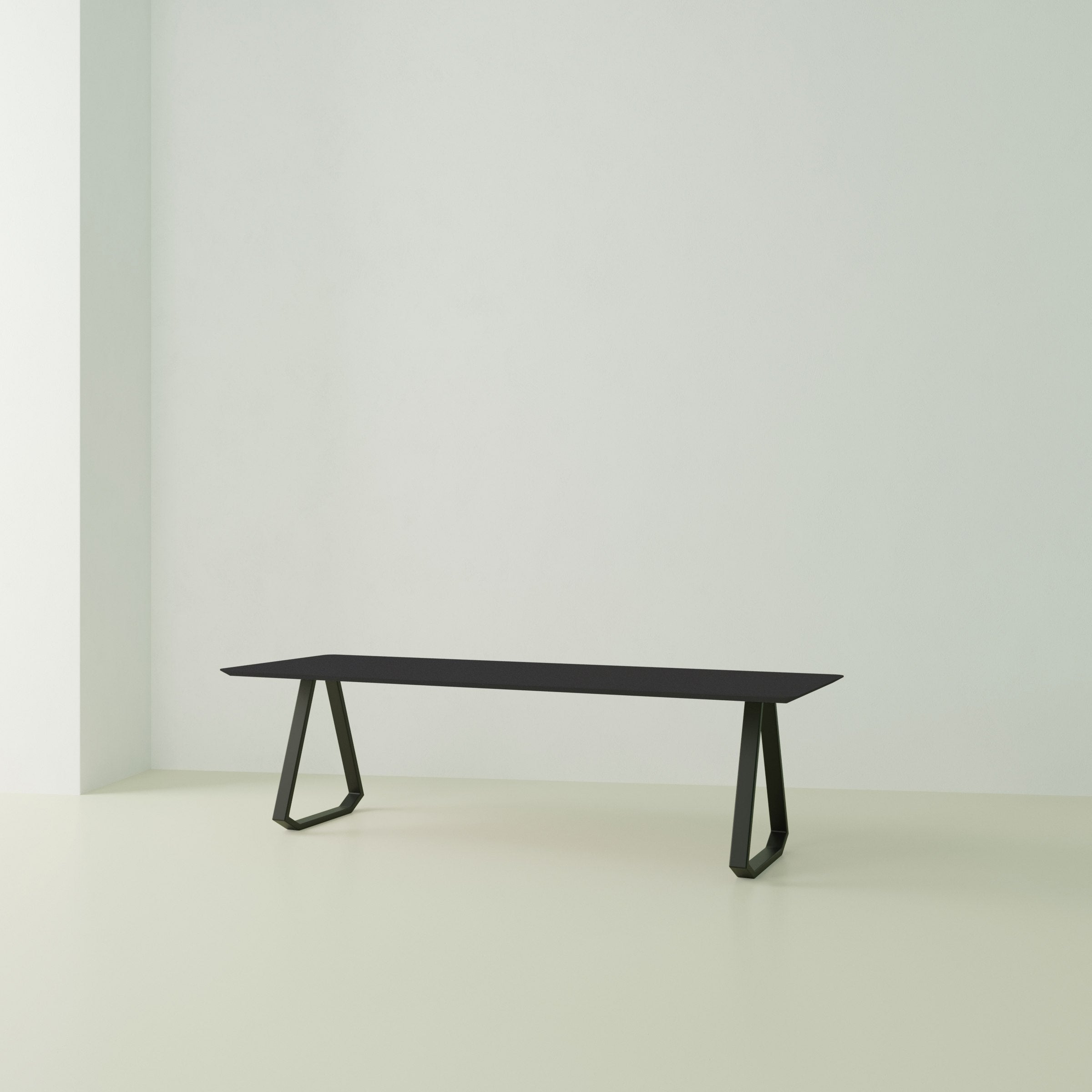 Studio Henk Topple tafel HPL verjongd - zwart onderstel - alle formaten - Oosterlinck