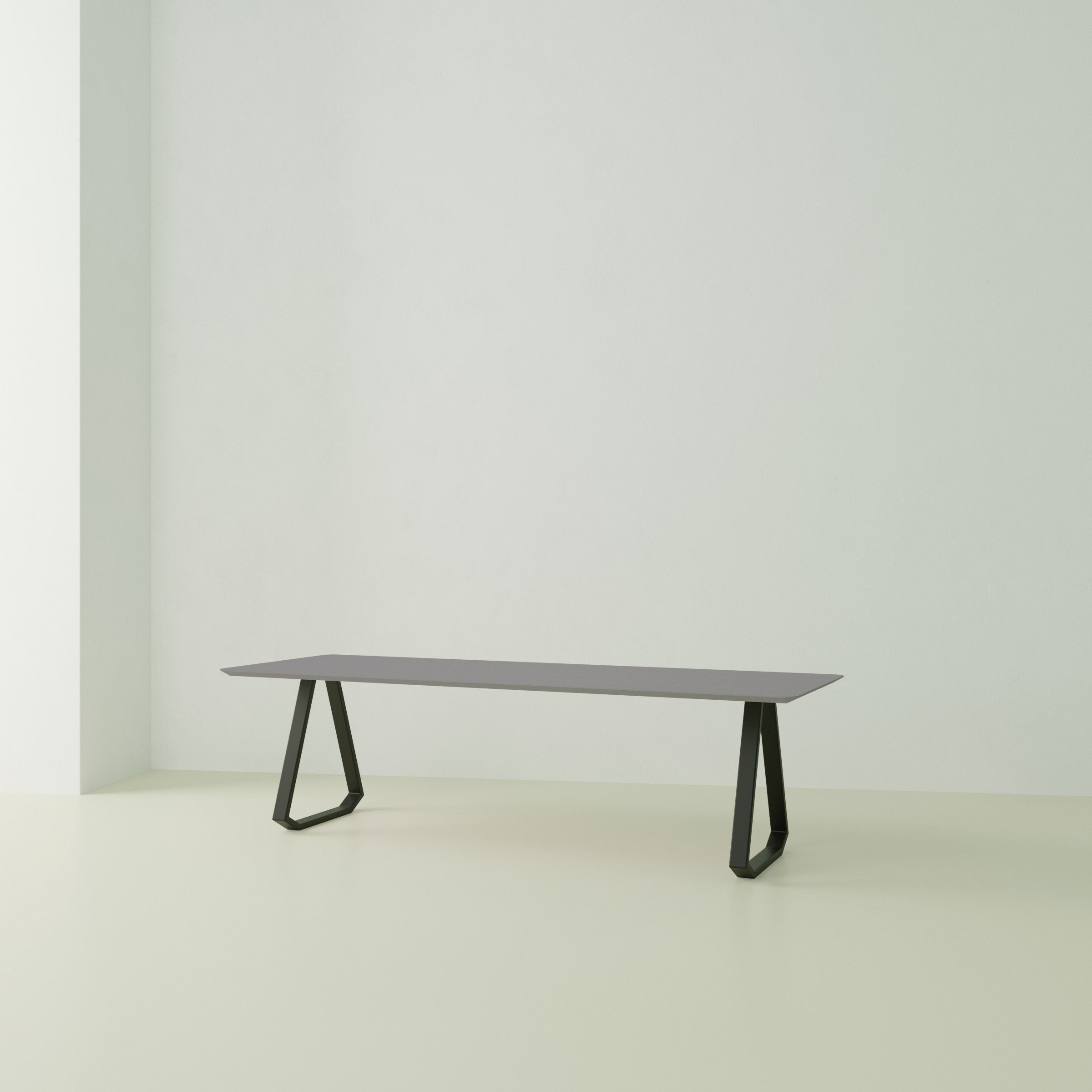 Studio Henk Topple tafel HPL verjongd - zwart onderstel - alle formaten - Oosterlinck