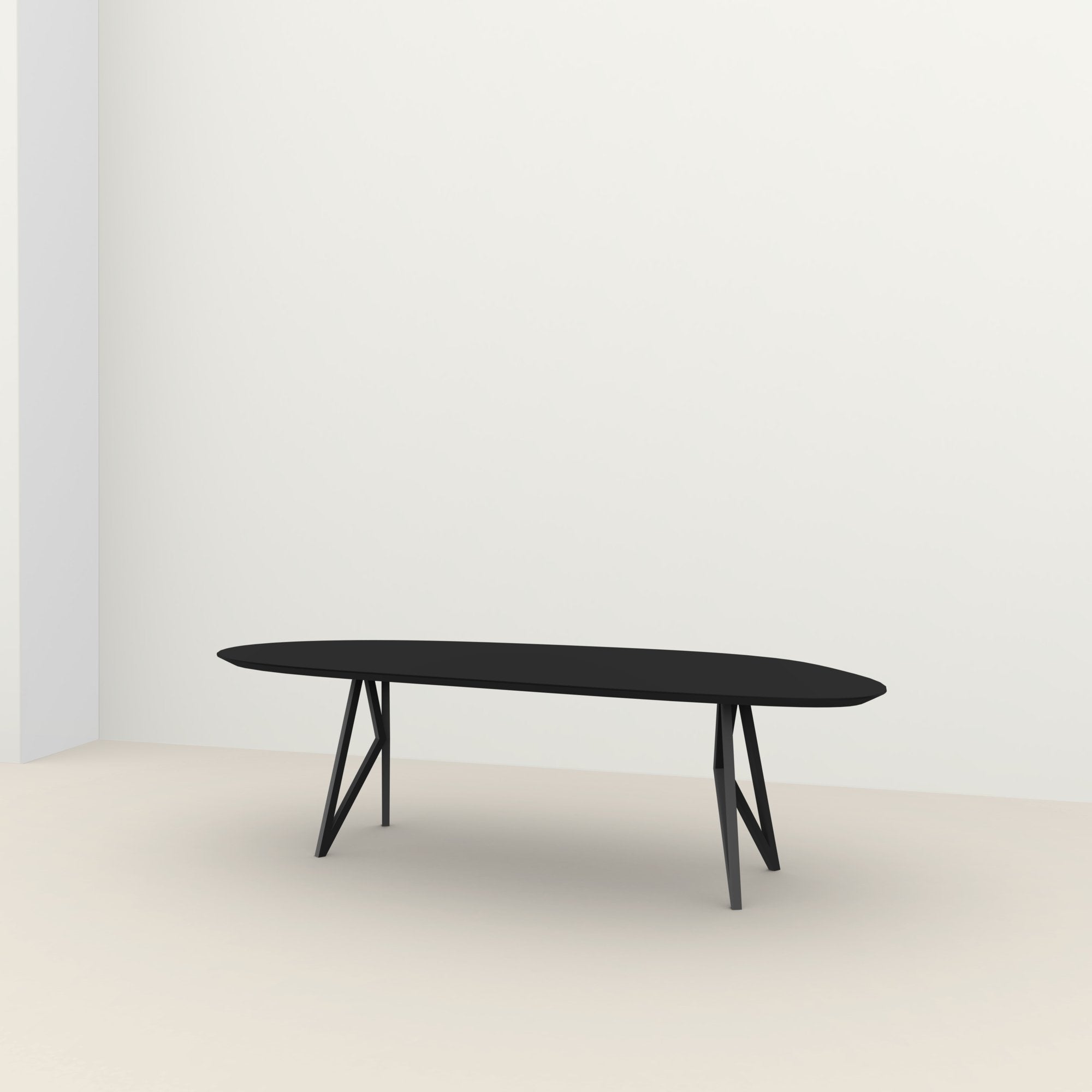 Studio Henk Butterfly tafel Blob HPL verjongd - zwart onderstel - alle formaten - Oosterlinck