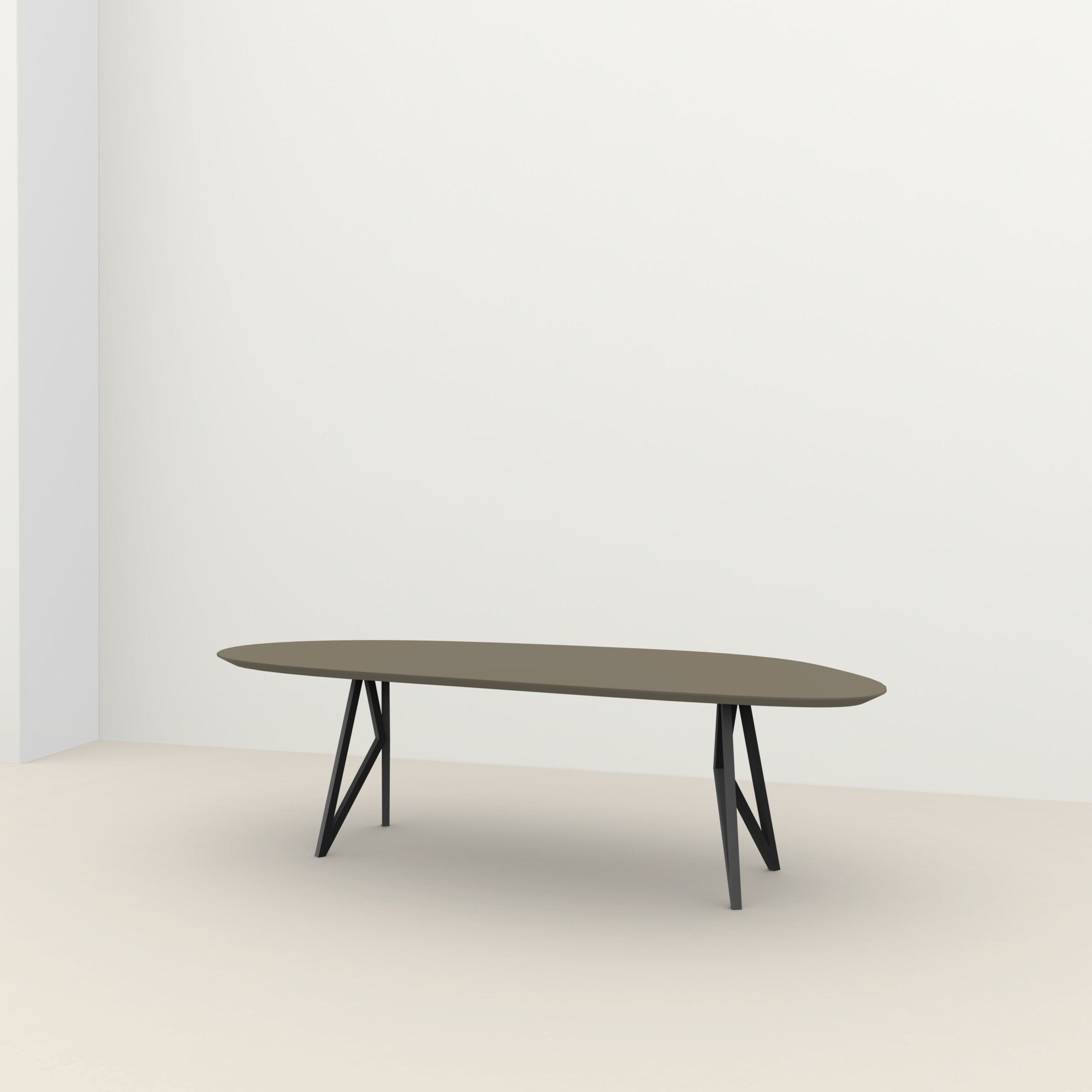 Studio Henk Butterfly tafel Blob HPL verjongd - zwart onderstel - alle formaten - Oosterlinck