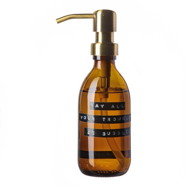 Wellmark Zeeppomp bruin glas - 250ml handzeep - Oosterlinck