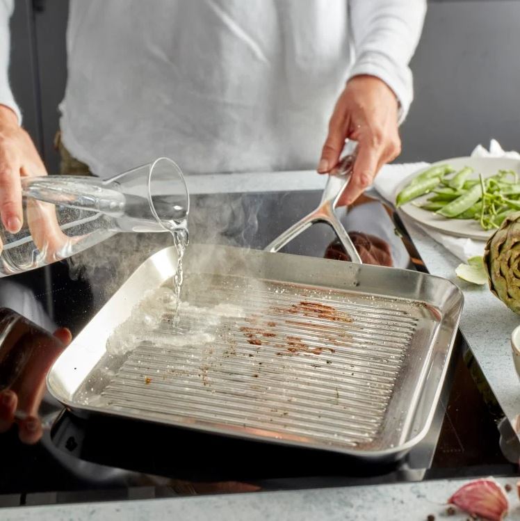 DEMEYERE SPECIALTIES 5 GRILLPAN 28 X 28 CM (+gratis serveertang) - Oosterlinck
